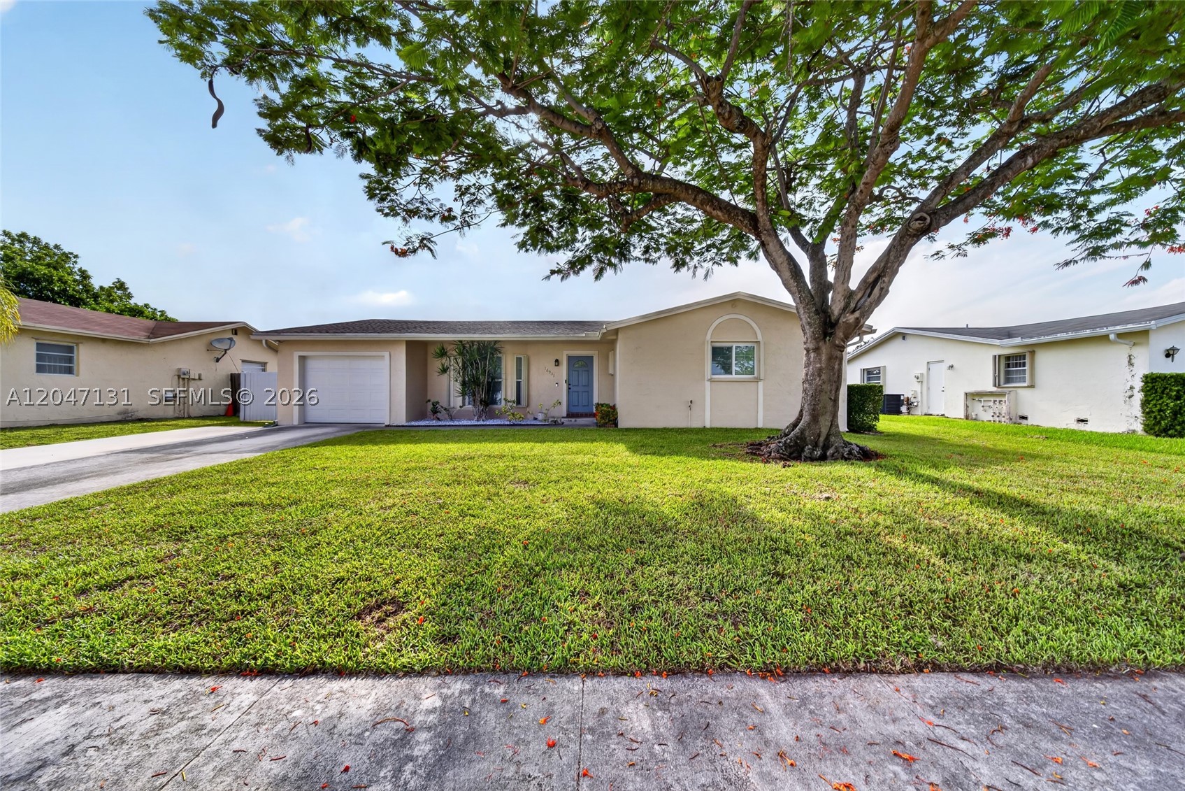 Discover the potential in this spacious 3-bedroom, 2-bathroom single-family home, ready for your personal vision! While the home offers an excellent opportunity for updating, it has been well maintained and features an inviting floor plan with generous living spaces throughout. Enjoy a bright living room, formal dining area with plantation shutters, cozy family room, and an expansive great room that's perfect for entertaining or hosting family gatherings. This home also features a newer rood, tankless water hear, a one-car garage, and accordion shutters and impact windows and doors to provide enhanced storm protection and peace of mind. The oversized backyard offers ample room to create your dream outdoor retreat, including space for a pool. No HOA!!! A wonderful opportunity to make this home truly your own!