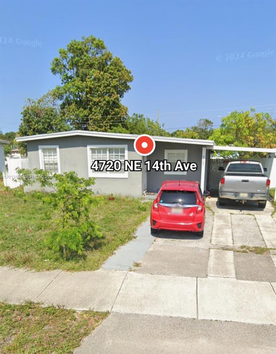 Nice House in Pompano Beach 2-bedroom 1-bathroom Single Family Home with porcelain tile floors throughout. updated kitchen, granite counter tops, new roof and HVAC system. Oversized lot in a quiet neighborhood. Centrally located within 2 minutes from US1, Walmart and the beach, 4 car driveway with carport. Slab already poured behind structure to add an efficiency with full bathroom. Nice patio area, fenced in backyard with a lot of space for a pool and use for RV storage. Landscaping and paver work create a private backyard oasis with fantastic mango and avocado trees.