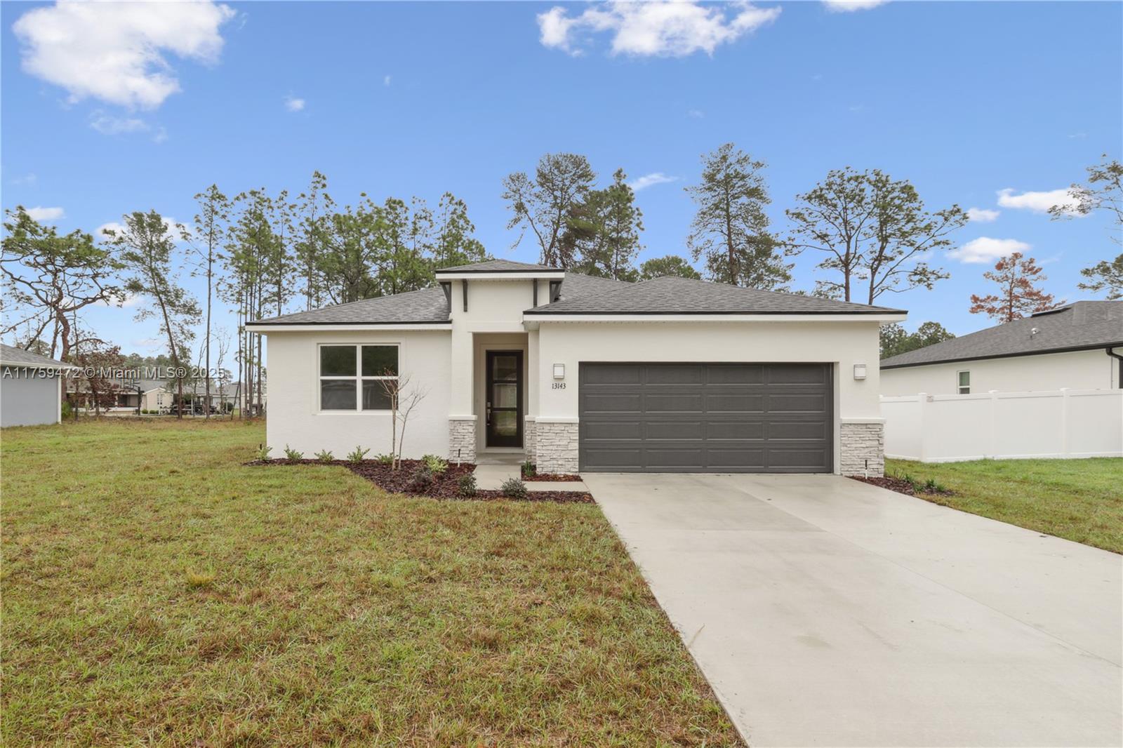 ***MOVE-IN-READY*** No HOA, No CDD. Standard features of this home are 36"real wood cabinets, quartz countertops, luxury tile plank flooring throughout, 9’4” ceilings, large walk-in closets, irrigation system, spacious open floor plan, Stainless steel appliances, double pane low emission windows, LED lighting, high performance 16 SEER HVAC unit. Designer landscaping and a 10-year structural warranty by Maverick. Pictures are from a previously built model. One or more photos have been virtually staged.