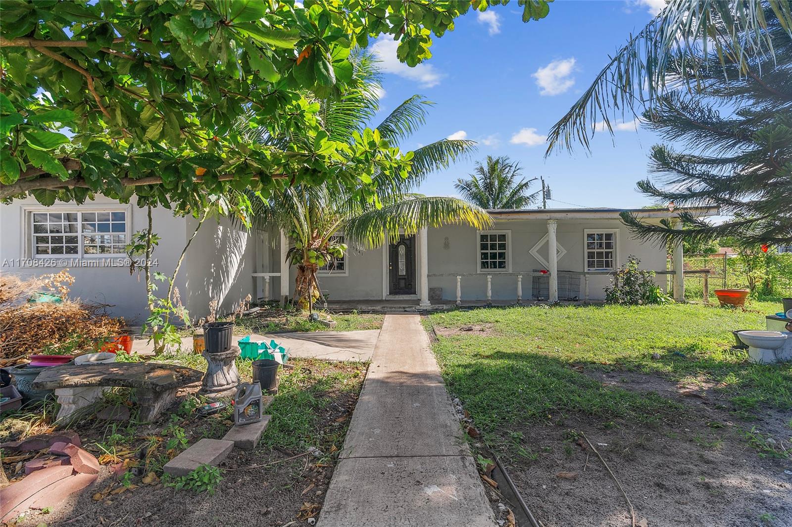 This one-of-a-kind multifamily property offers a generous 5-bedroom, 3-bathroom design, thoughtfully separated into three units: a 3/1 unit and two 1/1 units. Boasting over 2,000 square feet of space, this property provides flexible living options and significant income potential. Recent improvements include a roof replacement last year and a new AC system installed two years ago, ensuring a strong starting point for future updates. Although interior renovations are needed, this property is an excellent opportunity for investors seeking to unlock its full potential.