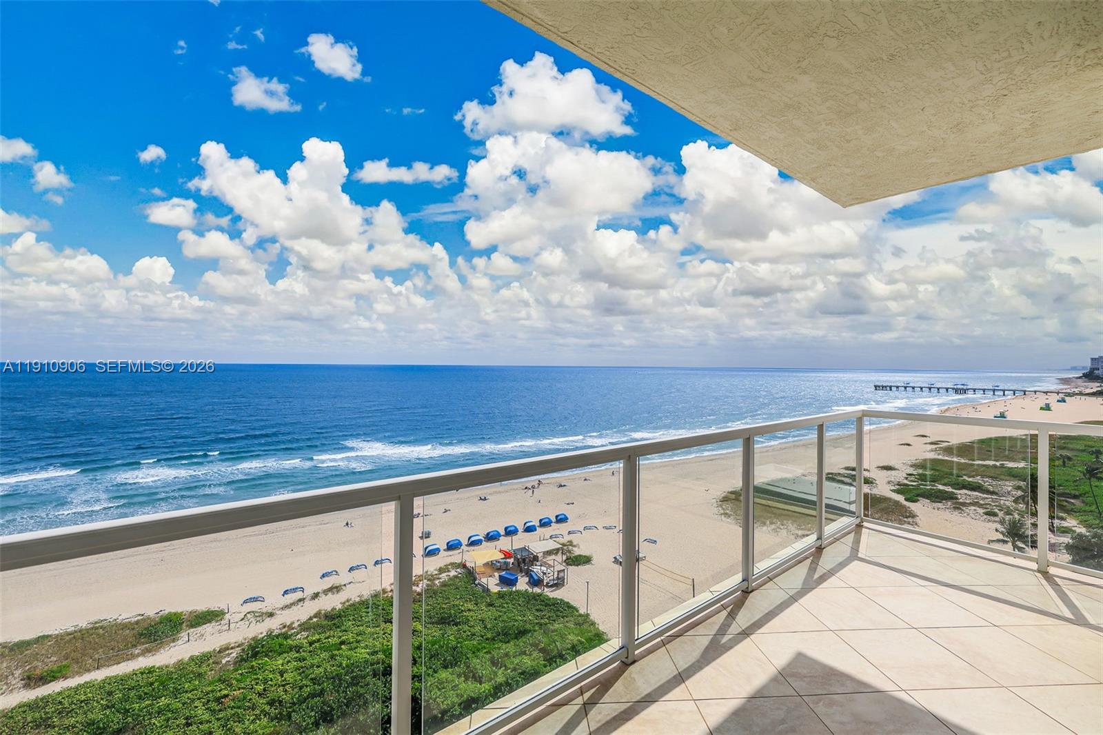 Not All Oceanfront Living Is Created Equal
Skip the oversized towers—experience a boutique 32-residence building designed for those who value privacy, tranquility, and uninterrupted ocean-to-Intracoastal views.
Discover The Luna Penthouse, a unique flow-through residence. With 10-foot ceilings, floor-to-ceiling glass, and terraces on both the east and west sides, this elegant home offers an unmatched sense of light, air, and openness.

The 3-bedroom, 4.5-bath, and den layout features an open floor plan ideal for refined coastal living and entertaining. Enjoy unobstructed views of the Pompano Beach Pier and Lighthouse Point, creating a living masterpiece of sea and sky.

Located directly on the beach and with private access to it. The building offers 2 parking spaces, resort-style amenities, a gym, a heated pool, a hot tub, a multipurpose room, and a pet-friendly policy. Walking distance to the pier, boardwalk, and restaurants. Best price per sq ft. in the area!

For extra peace of mind, the roof was replaced in 2023 and has full Reserves as per SIRS.