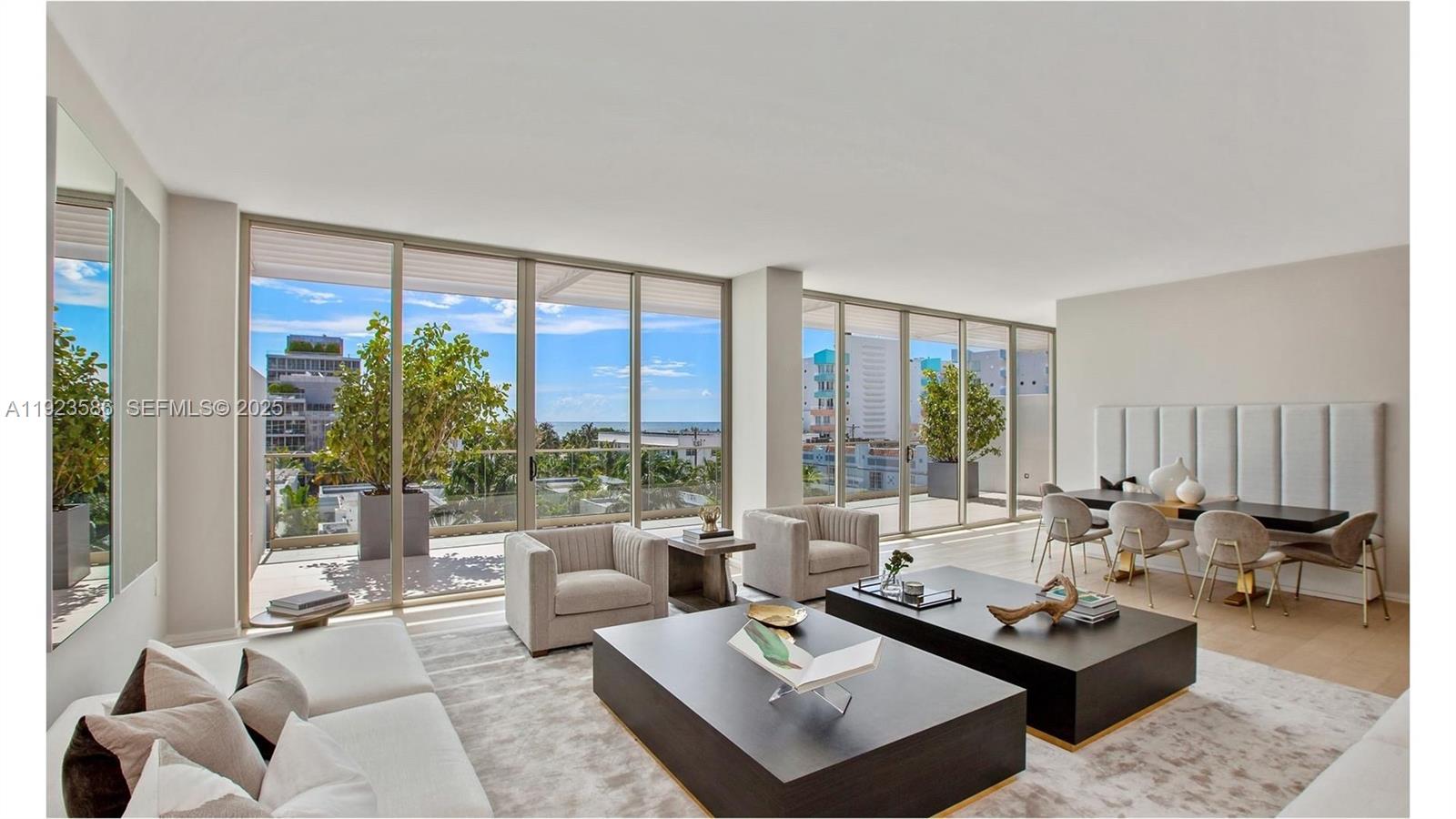 Set in the heart of South of Fifth, 300 Collins offers a modern boutique living experience with only 19 exclusive units, just steps from the beach and top dining spots in the area. Renowned designer Thomas Juul-Hansen has crafted this breathtaking property, selecting premier finishes and fixtures throughout. This exceptional penthouse, with the feel of a house, features high ceilings, a 15ft terrace, a spacious 27ft great room, gas range, white oak flooring, and a generous laundry room. The residence includes three balconies: the largest off the living and kitchen area, a private balcony for the master suite, and a west-facing balcony for the guest rooms. Furniture available for purchase. Income producing Tenants in place.