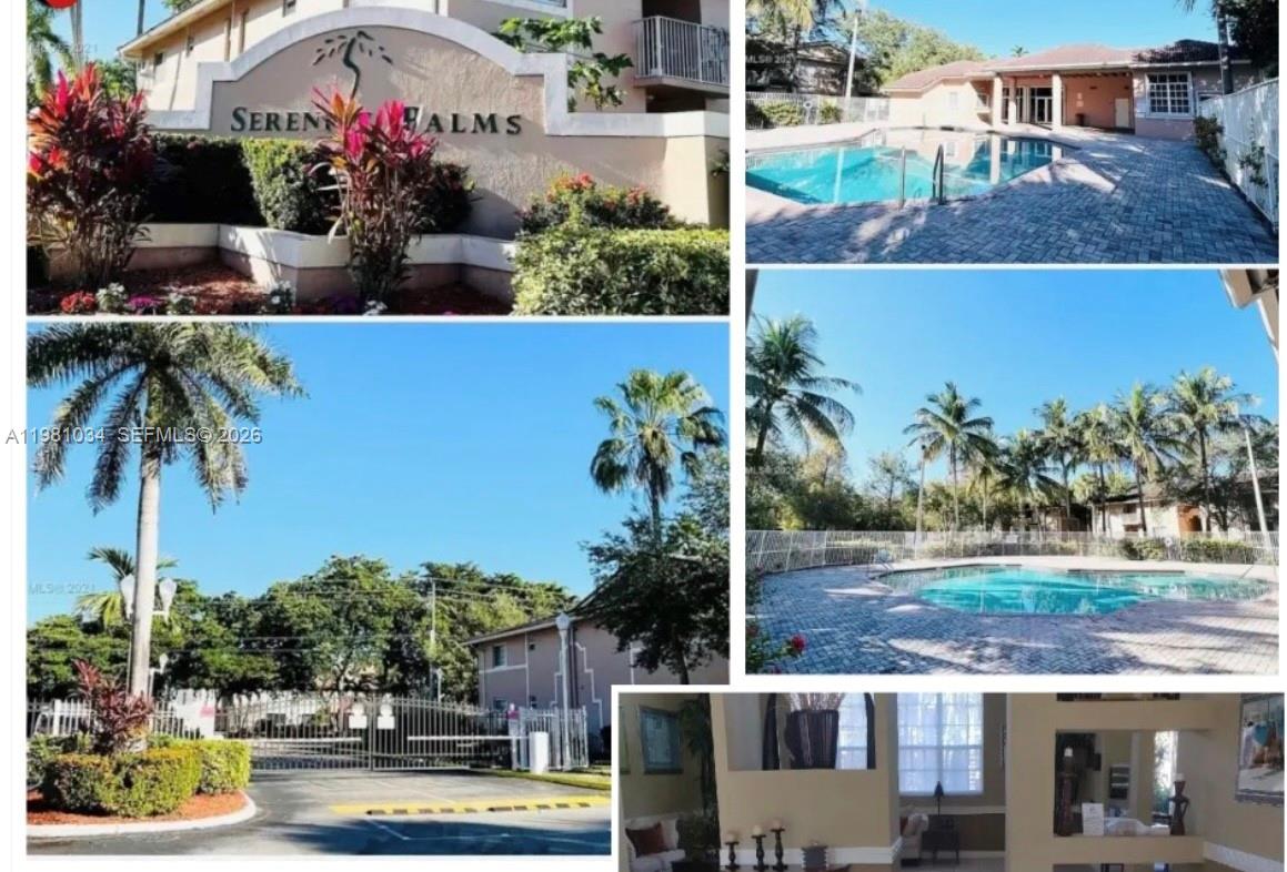 Beautiful and Spacious Condo Apartment – excellent location in the heart of Davie. Fully upgraded with stainless steel appliances this Spacious corner unit 2 bedroom/ 2 bathroom is Move-in ready! A very nice place to call home.Large bedrooms,Walk in closets/Full size pantry, enclosed huge patio with garden views from all windows. Washer and Dryer in the unit, all in gated and quite and very safe community of serenity palms..centrally located ..Water/trash included. Location, location, close to main highways, shopping, restaurants, colleges, hospitals, etc .Easy and quick online Hoa approval.