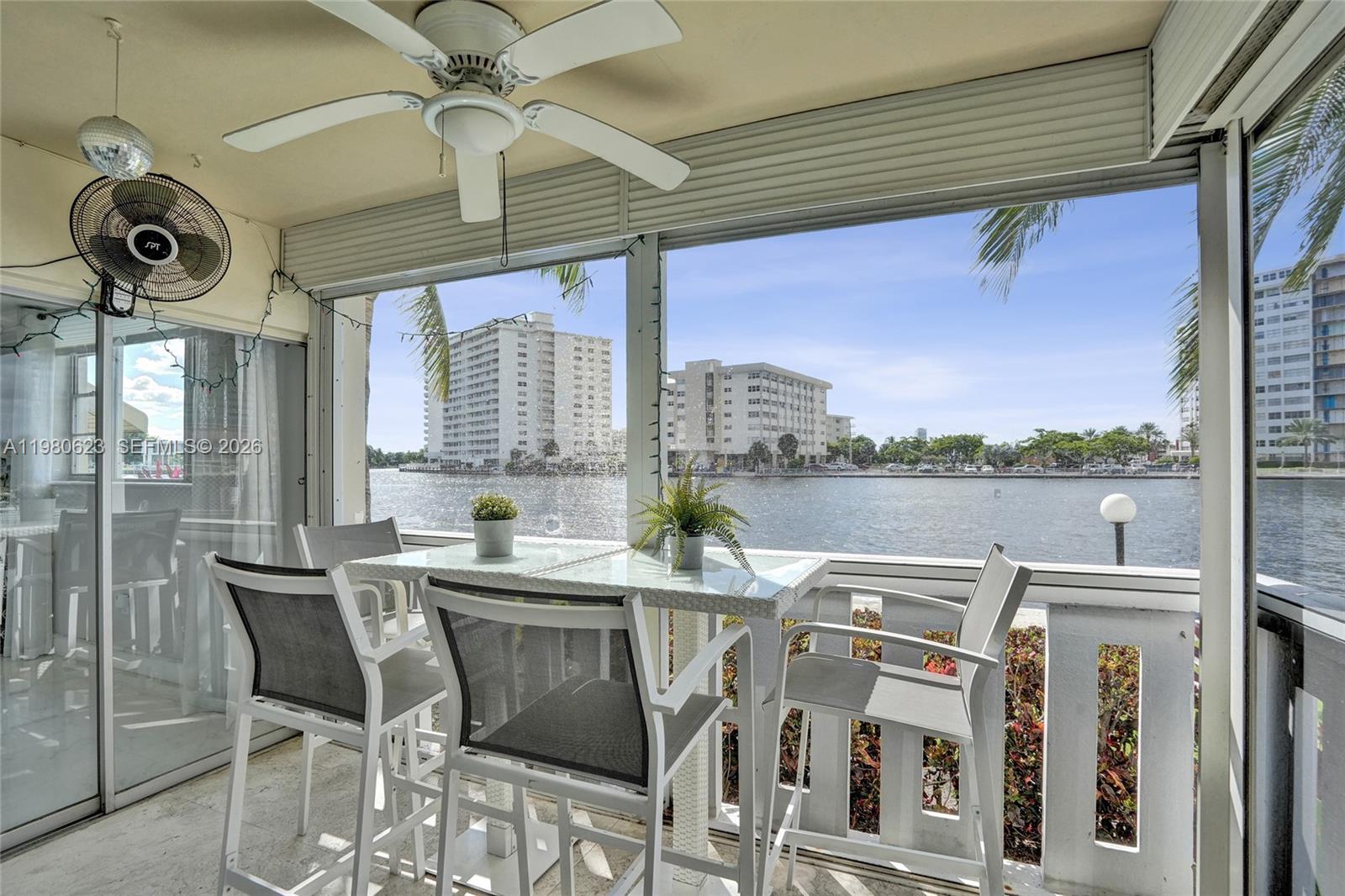 Stunning waterfront condo directly on the Intracoastal—sit back and watch the boats go by from your private screened balcony with access from both the bedroom and living room! Fully furnished and completely remodeled with elegant finishes, this bright and modern unit is move-in ready. The building offers a sparkling waterfront pool and sundeck, perfect for relaxing under the Florida sun. Prime location in Hallandale Beach, just steps from the sand, restaurants, and shopping. Live the ultimate South Florida lifestyle!