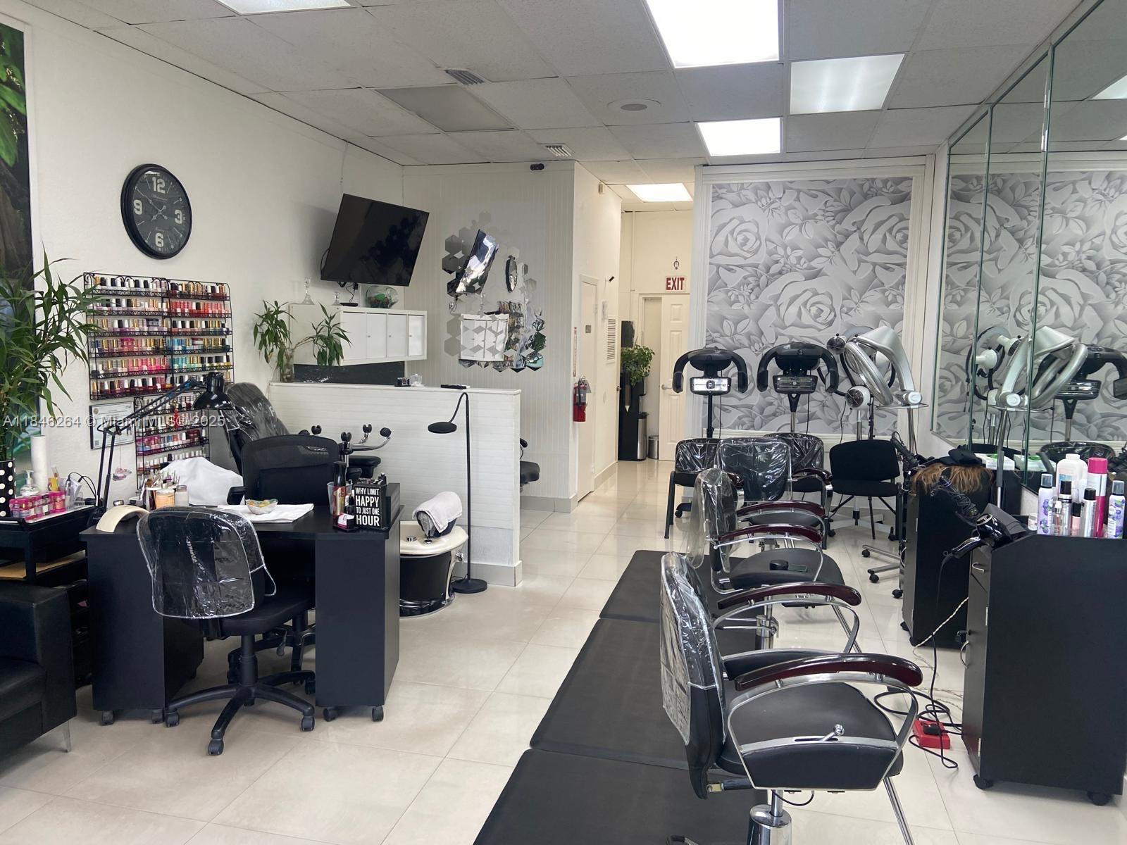 MOTIVATED SELLER! Don’t miss this rare opportunity to own a well-established beauty salon in a prime, high-visibility location on busy Bird Road. Benefit from one of the lowest monthly rents in the area at only $1,600 per month.
As an added advantage, the current owner is willing to remain after closing and rent a styling chair, and the current manicurist may also stay and continue renting a chair, providing immediate income to help offset operating expenses.
This turnkey business is ideal for a stylist, investor, or entrepreneur ready to step into a fully operational salon with excellent growth potential. Seller financing may be available for qualified buyers. NDA required prior to releasing business information or scheduling showings.
Please do not disturb the owner or staff.
