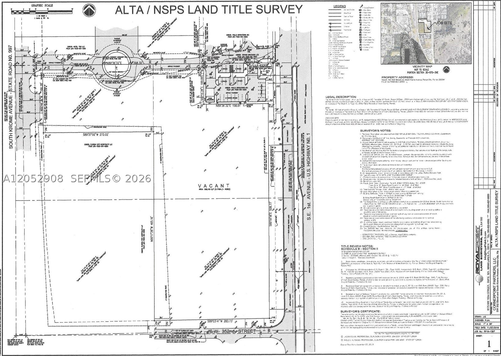 MIAMI LAND & DEVELOPMENT - Land