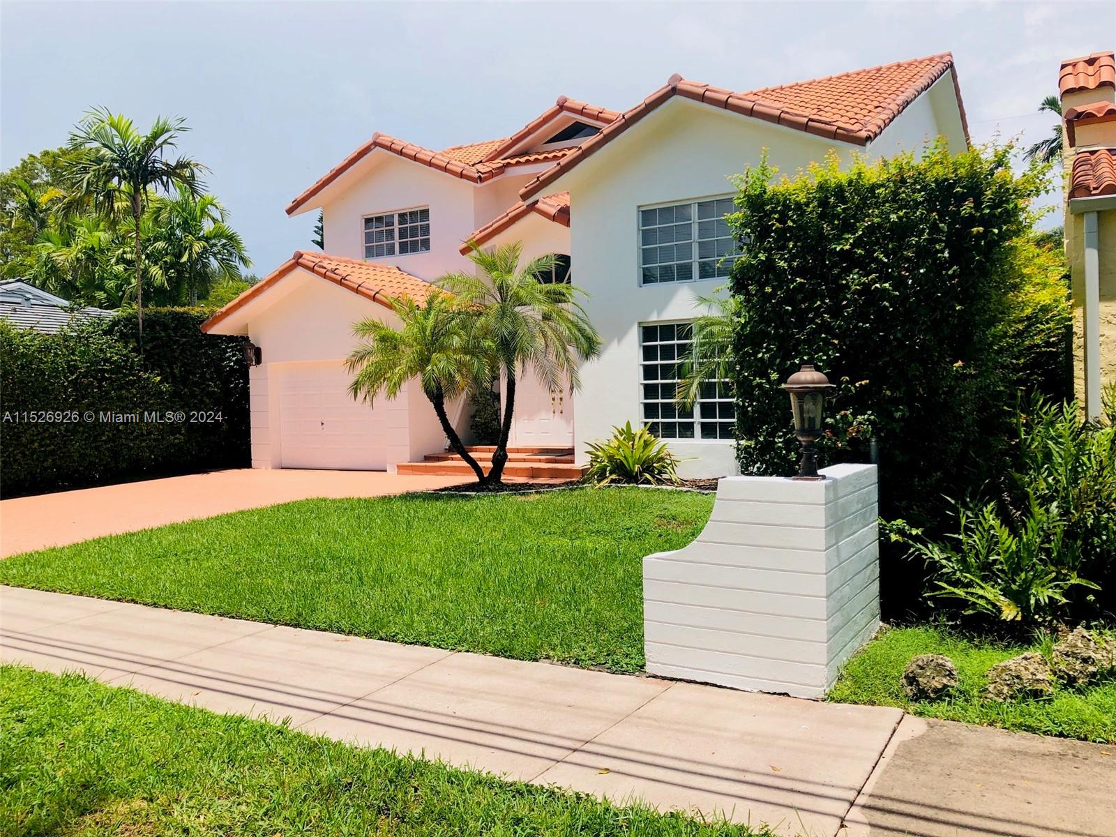 LUXURIOUS 2 STORY OPEN CONCEPT ABSOLUTELY GORGEOUS !!! TOTALLY UPDATED WITH GRANITE TOPS AND WOOD CABINETS, STAINLESS STEEL APPLIANCE AND MORE , 3 BEDROOMS AND 3 BATHROOMS, MASTER BATHROOM WITH WHIRPOOL JACUZZI, FORMAL DINNING ROOM, ENJOY OUTDOOR LIVING ON THE COVERED TERRACE & TRANQUIL LARGE BEAUTIFUL LUSH PRIVATE BACKYARD, LARGE GARAGE WITH AUTOMATIC DOOR OPENER, INTERCOM, OWNED ALARM, WASHER AND DRYER, ATRIUN AND MORE, WALK TO THE GOLF COURSE, MINUTES TO WORLD CLASS SHOPING/DINNING IN CORAL GABLES.