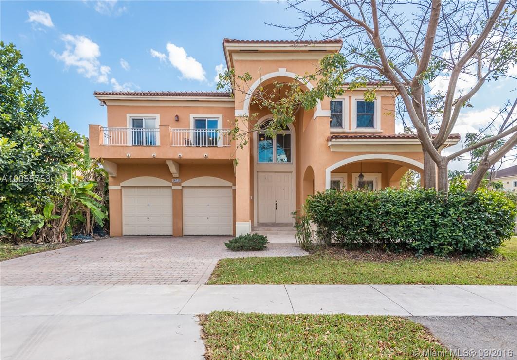 This is a fantastic home , great neighborhood.  Distinctive feature of this house is its soaring 2-story ceilings for living room, 18-feet high, with lots of natural lighting. It has four bedrooms, 3 full bathrooms, walk in his/her closet. The house has a newly tiled front porch and new kitchen appliances. It has premium quality hurricane impact windows and patio doors that can help reduce electric bill. Kitchen window and door are not hurricane impact.