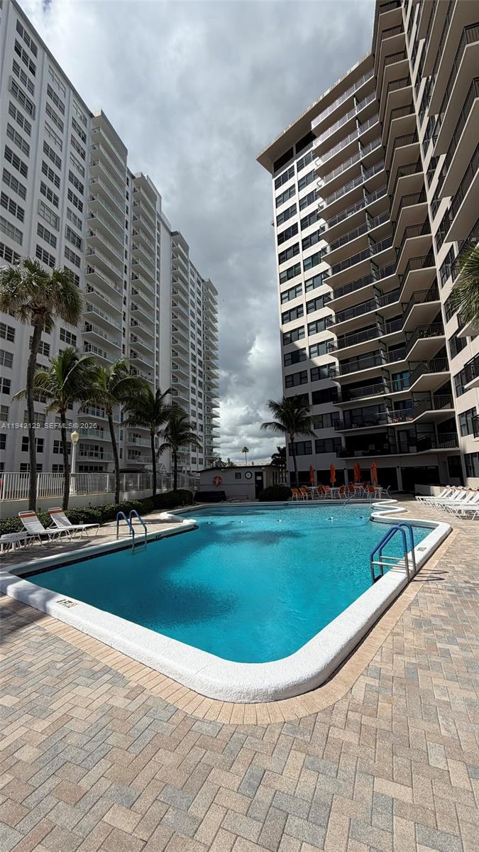 Spacious one-bedroom residence offering stunning city and Intracoastal views in a premier oceanfront building. Enjoy resort-style living with a beautifully designed pool deck and direct beach access just steps away. The building features outstanding amenities including a recreation room, fitness center, saunas, showers, and tennis courts. Ideally located across the street from grocery stores, restaurants, and dry cleaners for everyday convenience. Covered Parking. Secure building with 24-hour staffed security and monitored, recorded surveillance cameras. Prime Fort Lauderdale beachside living at its best.