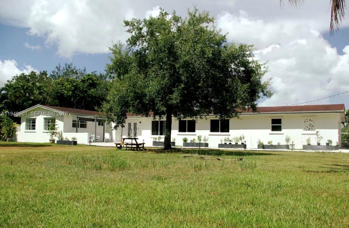 Attention investors "AIRBNB" property with great income schedule.  Situated on over one acre in the desirable Redland area of Homestead, this 4 bedroom 4 bath  private single-family residence offers space, privacy, and flexibility rarely found in South Florida. The property is surrounded by mature fruit trees and lush landscaping, creating a peaceful rural setting while remaining conveniently close to city amenities.

The home features a functional layout with generous living areas and has been recently improved with a new shingle roof, new well pump, upgraded water filtration system, and fresh paint. The expansive lot provides ample room for outdoor living, gardening, recreational use, or future enhancements.

With no HOA and plenty of space for boats, RVs, and additional improvements (buyer to verify), this property is ideal for an owner-occupant seeking land and privacy, multigenerational living, or a private retreat in the Redlands.

Convenient access to Miami, Homestead, and the Florida Keys.