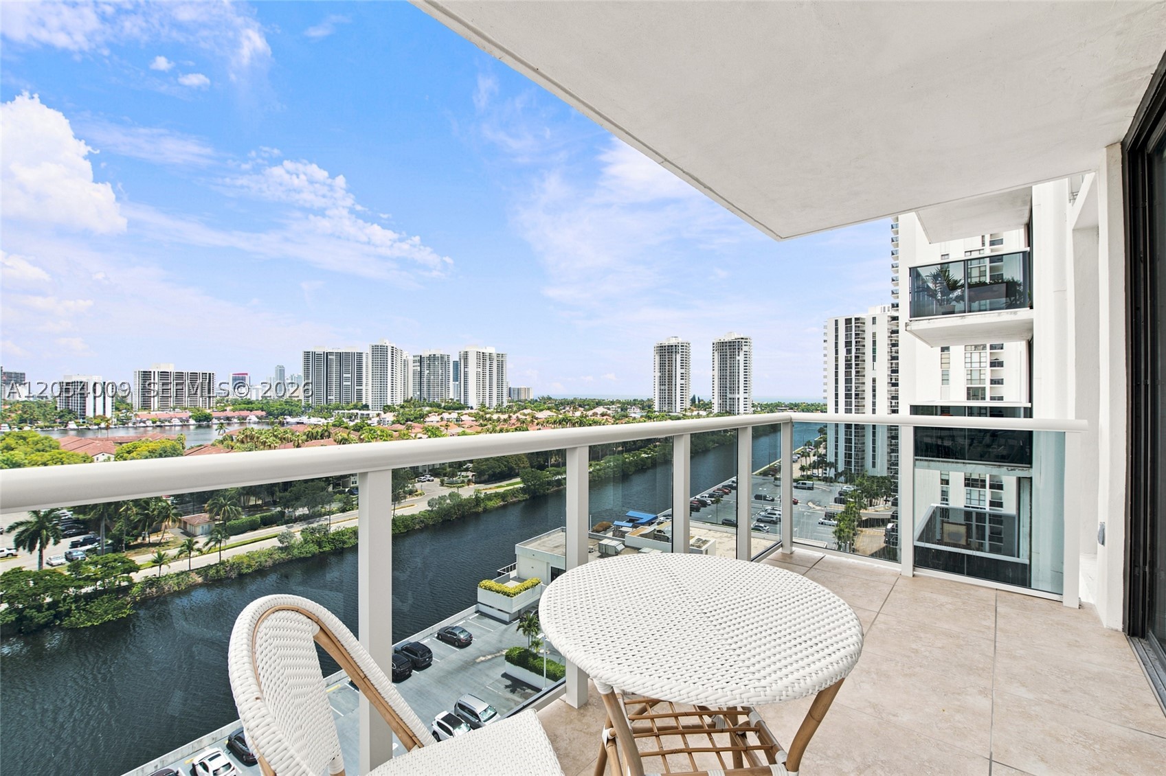 Positioned in the heart of Aventura, this fully renovated 2-bedroom, 2-bath residence at El Dorado Towers offers 1,079 square feet of thoughtfully updated living space with sweeping water views overlooking the Intracoastal and Turnberry Isle Golf Course. Featuring new flooring throughout, a brand-new A/C system, and a clean, modern design, this home is truly move-in ready. Just moments from Aventura Mall, the Brightline station, world-class dining, parks, and the beach, this is an exceptional opportunity to own in one of South Florida's most desirable locations