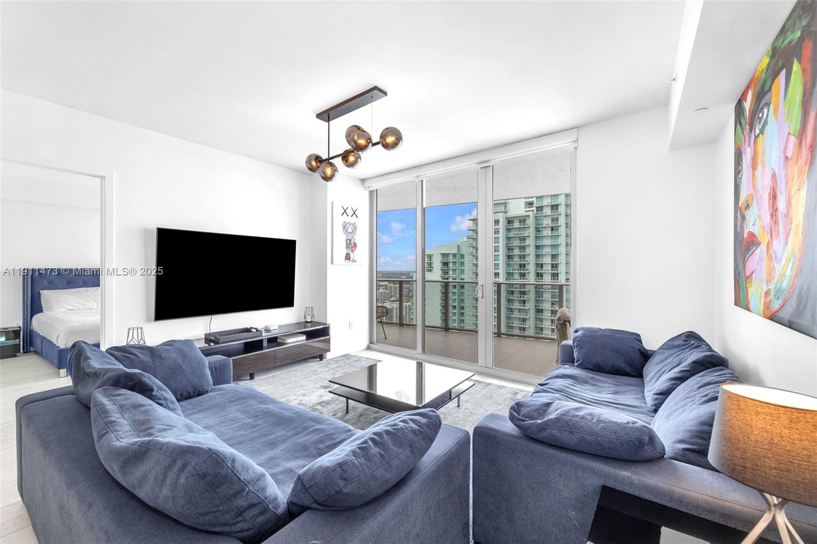 Amazing FURNISHED 2 bed+Den. Open layout, BOSH appliances, large balcony with stunning view. Resort-Style Amenities including 2 curved Pools with sunrise/sunset views, a Hot Tub, Theater, Spa, Gym, Yoga, BBQ area, Kids Playroom, Business Center, Social Room, Billiard/Game Room.