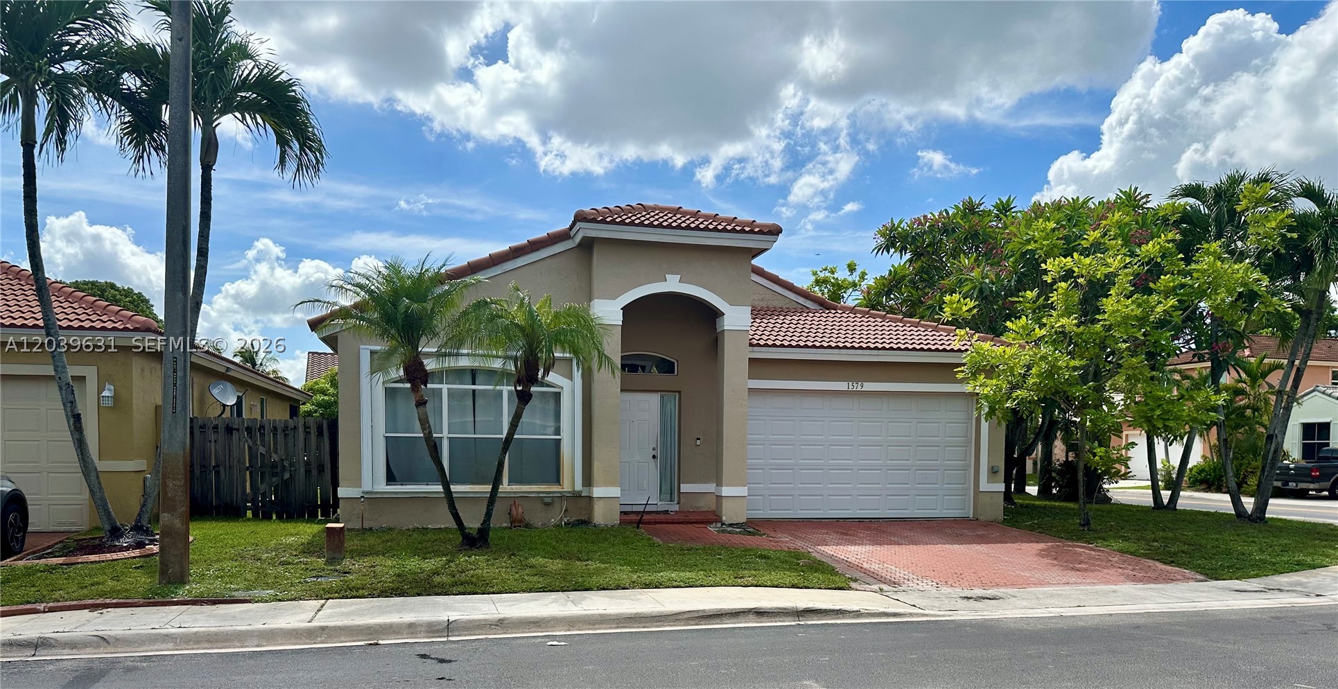 Nice corner single family with 3 bedrooms with 2 bathrooms. All bedrooms including the Master Suite are on the ground floor.  The 2-car garage and driveway provide ample parking. Located in a high-demand, low-inventory area of Pembroke Pines, offering strong appeal for both homeowners and investors. The home features a functional floor plan with great natural light and comfortable living areas throughout. Roof 2019, A/C 2020.Great community and location, near Memorial Hospital, shoppings