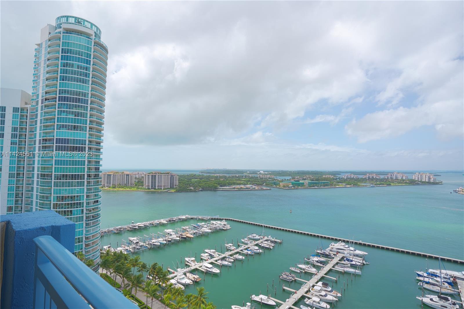 Breathtaking views of the Intracoastal and the Miami skyline from Yacht Club at Portofino! This bright and beautiful, high floor unit features a split floor plan with 2 bedrooms and 2 full baths, travertine marble floors throughout, ample closet space, stainless steel appliances and washer/dryer. Rent includes basic cable and internet plus 1 assigned parking space and 1 valet parking space. Yacht Club at Portofino amenities include tennis court, gym, sauna, swimming pool with deck overlooking the Miami Beach Marina, jacuzzi, gazebos with bbq areas and billiard room. Steps away from restaurants, the ocean and all the best that South of Fifth has to offer. Available unfurnished for a 1 year lease starting on or after 10/01/23. Sorry, no pets.