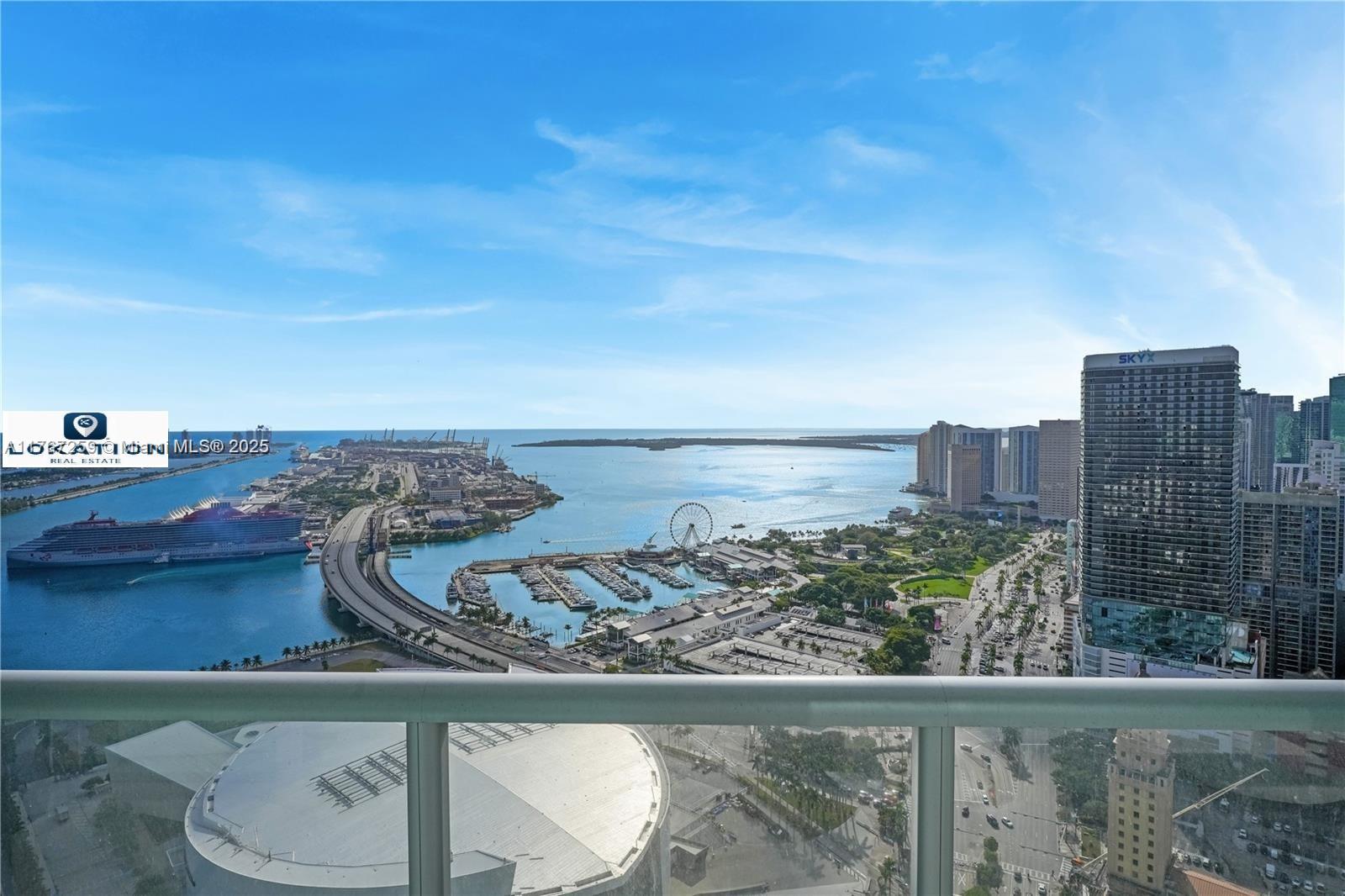 Discover the ultimate downtown Miami living at Marina Blue! Breathtaking, unobstructed views of Biscayne Bay & the skyline from every room! This elegant and renovated oversized Condo in the heart of vibrant downtown offers one bedroom, one and a half bathrooms, and a large den ideal for an office or extra bedroom. The unit provides porcelain floors, stainless steel appliances, a kitchen with new appliances, a newer Washer & Dryer AC unit, floor-to-ceiling impact glass windows, dual sinks in the master bedroom, a walking closet, and a private balcony. Located within walking distance of Miami's finest dining, across the street from Kaseya Arena, Perez & Frost Museum. The building features 2 pools, a Jacuzzi, 24-hour security, a beach volleyball court, a BBQ area, a clubroom, and more!