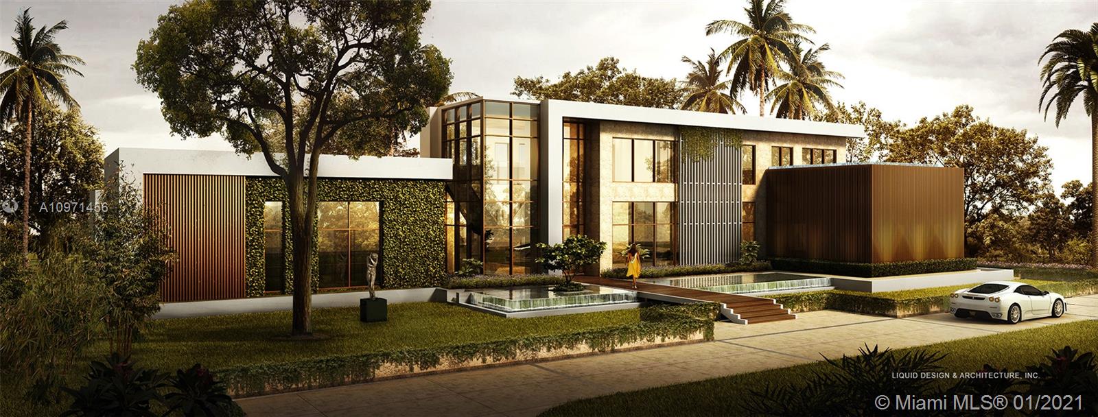 Spectacular & extraordinary contemporary design and flawless attention to detail converge in this breathtaking new construction. Inspired by the beauty & sophistication of Bali infused with modern zest, this soon to be completed (early summer) masterpiece is a work of art. Boasting dramatic water accents, soaring ceilings, floor to ceiling walls of glass and intricate stone & wood flooring. This gorgeous home features a desirable and expansive floor plan ideal for large grandscale entertaining and luxurious family living. Nestled within a lush acre, this 8BD/8.5BA masterpiece also includes an elevator, smart home technology ,wine cellar and media room. The resort style outdoor aaccomodattions include an oversized pool &lounge deck, summer kitchen and more! This one is for you to call Home!