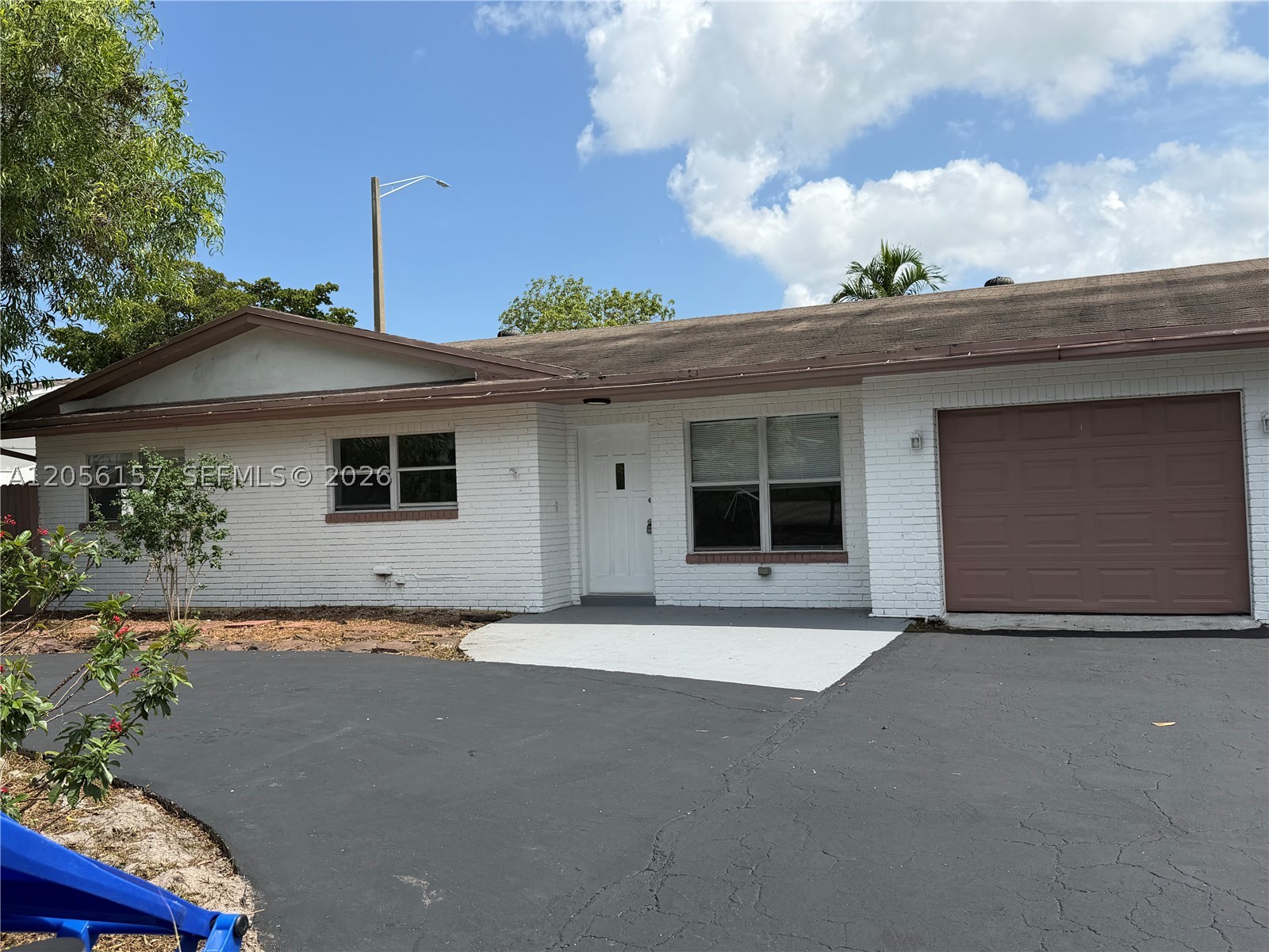 Fantastic opportunity in Palm Aire Village West! This 5-bedroom, 2-bath pool home features one of the largest pools in the neighborhood (17' x 34'), a fully fenced backyard, Florida room, and direct backyard access from the primary bedroom. The converted garage offers additional storage, and the oversized circular driveway provides plenty of parking. Bring your vision and transform this fixer-upper into your dream home or next investment. Great location with endless potential!