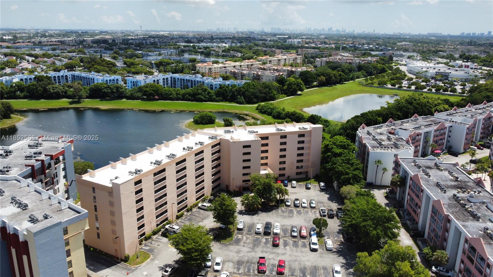 Let's make a SALE !! 1BR/1BA condo on Fontainebleau Blvd. 5th floor unit with tile floors throughout. New hot water heater. Entryway has foyer, coat closet, and New A/C handler & compressor. kitchen has white cabinets and a pass tru to the dinning room. Tile floors thru out. Spacious living room has sliding glass door w/binds and hurricane shutters. Sit on your private balcony and enjoy Beautiful lake view. Bathroom with tub/shower and single vanity. Bedroom includes walk-in closet and fresh paint.  Community laundry room. Security cameras around building. New impact windows. Great for first-time buyer or investor! Regular HOA fee $379.00 & assessment is $175.46. PROOF OF FUNDS AND/OR PRE-APPROVAL LETTER REQUIRED PRIOR TO SCHEDULING A SHOWING OF THE PROPERTY!
