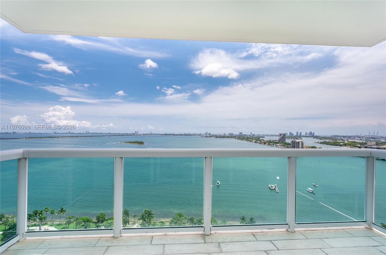 "  RENTED : Great Tenants! Tenant Occupied until April 2027. "For investors is a  great opportunity to start receiving income from day One."  25th Floor Beautiful, Remodeled condo with a great feature: both bedrooms and living-dining room have the most beautiful direct Biscayne Bay views! Compare w/ most condos in the area w/ only the master & living facing the bay. Remodeled 2 bedroom 2 bath, 1142 SF condo, open kitchen w/ quartz countertop, SS appliances, nice cabinetry, marble backsplash, ceramic tile, electric blinds in living room, 9 ft ceiling, individual balcony, custom-made closets! Rent includes cable, internet, water & sewer. The 1800 Club is a very nice building w/ a great location in front of Margaret Pace Park w/Tennis & Basketball courts, dog park & playground. It's close to the Performing Arts Center, Design District, Brickell, Wynwood, & Midtown. Great amenities: oversized pool, gym, sauna, and jacuzzi. Freshly Painted. SHOWINGS WEEKDAYS FROM 2PM- 5PM with 24 hrs notice