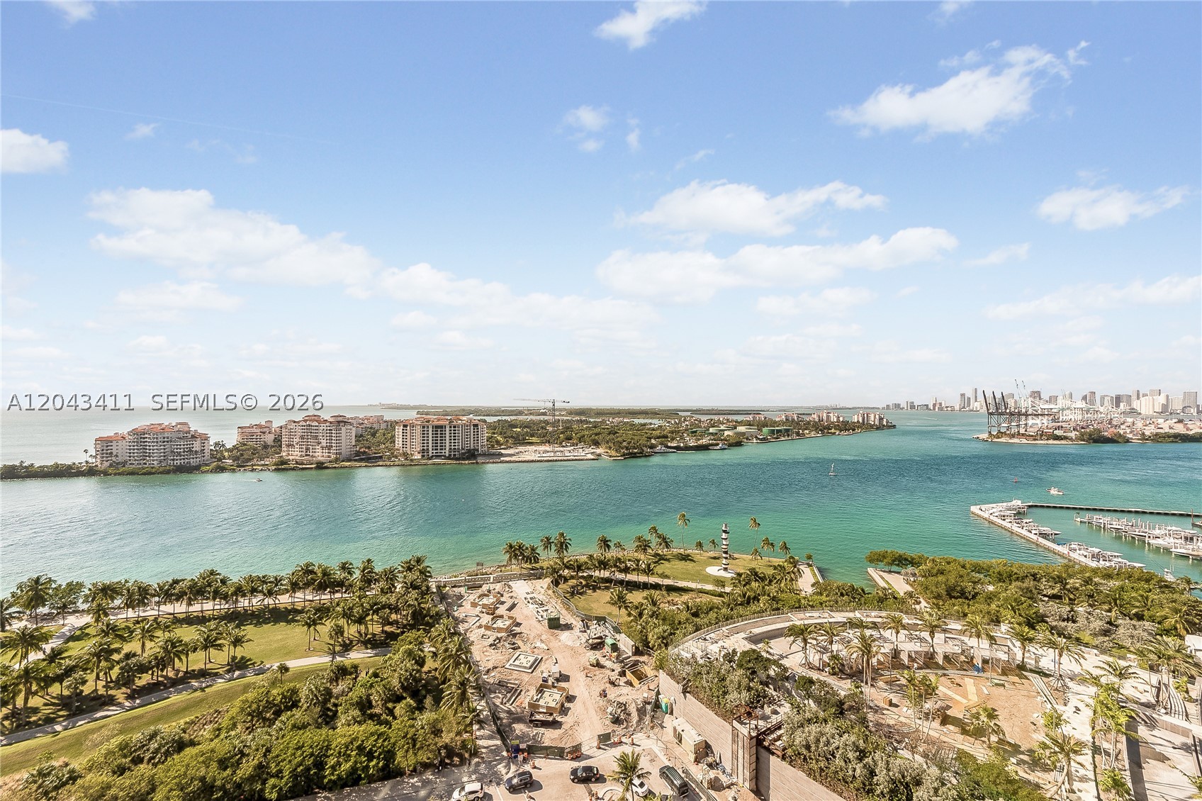 Amazing 270 degree panoramic views of Government Cut, Miami Skyline and Atlantic Ocean from this corner residence with abundant natural light and floor to ceiling windows. Large living and entertaining space, oversized kitchen, walk in closets, master bathroom with a Jacuzzi tub with a water and sunset view. Separate laundry room with extra storage. Portofino Tower is located South of Fifth in Miami Beach. South of Fifth is a luxury neighborhood in South Beach offering ultra-high-end condominiums, top-rated restaurants, beautiful beaches, the Miami Beach Marina and South Pointe Park.