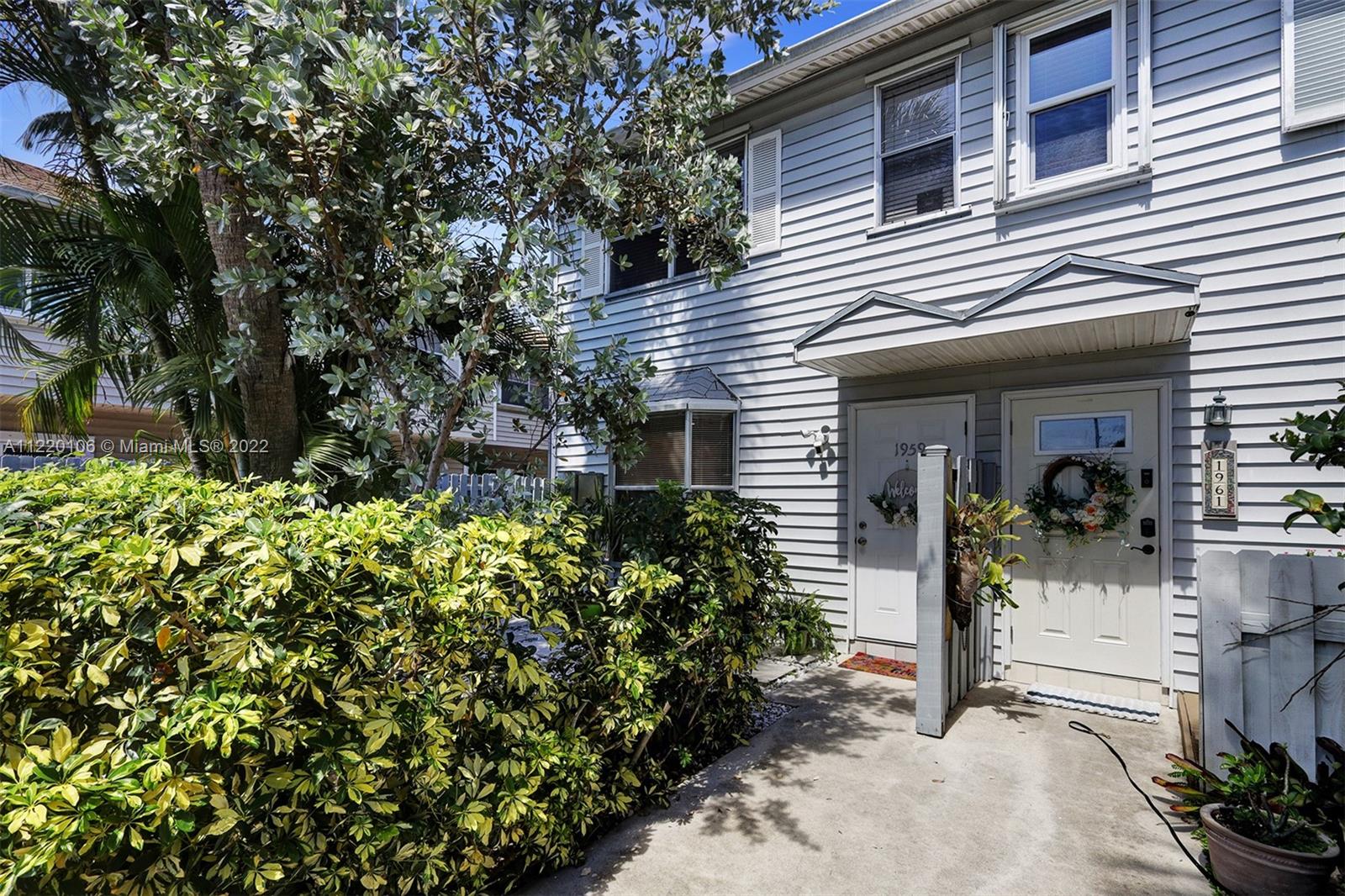 Two story town home centrally located in east Fort Lauderdale with two bedrooms, one and one half baths, close to beaches, Las Olas Blvd, and Galleria Mall in gated community of Edgewater Townhomes. Pet friendly, washer and dryer in unit, 2 parking spaces, low HOA. Can be rented within the first year. Hurricane shutters. Beautifully maintained common grounds and swimming pool. Eligible for FTL beach annual parking permit.