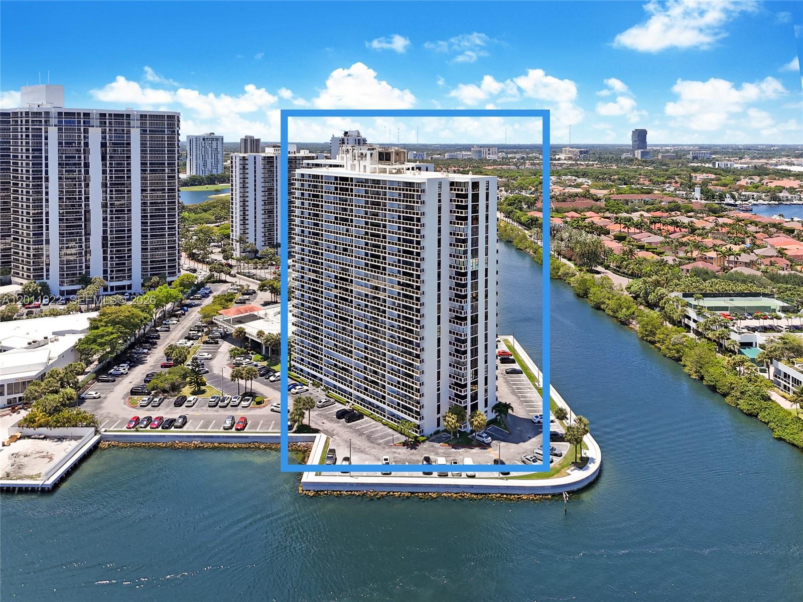 Beautiful 2-bedroom, 2-bathroom split-floorplan residence offering 1,132 sq ft with breathtaking water views of the Intracoastal, the Atlantic Ocean, and the multimillion-dollar homes of Golden Beach. Enjoy a dynamic and ever-changing backdrop with luxury boats passing by daily, plus expansive blue water views from both the living area and bedrooms. This bright 11th-floor east-facing unit is filled with natural light. Living room and bedrooms offer direct access to a private balcony through floor-to-ceiling hurricane-impact glass. The second bedroom features a stylish sliding barn door for added privacy. Additional highlights include in-unit washer and dryer and the unit is offered fully furnished & with 1 parking Space and 1 Storage. Located in Waterview on prestigious Country Club Drive, just steps from Aventura’s best shops, dining, and the Don Soffer Trail. Full-service building with 24/7 concierge, security, valet, renovated lobby, gym, and sauna. Special assessment: $344.26/month through 2033.