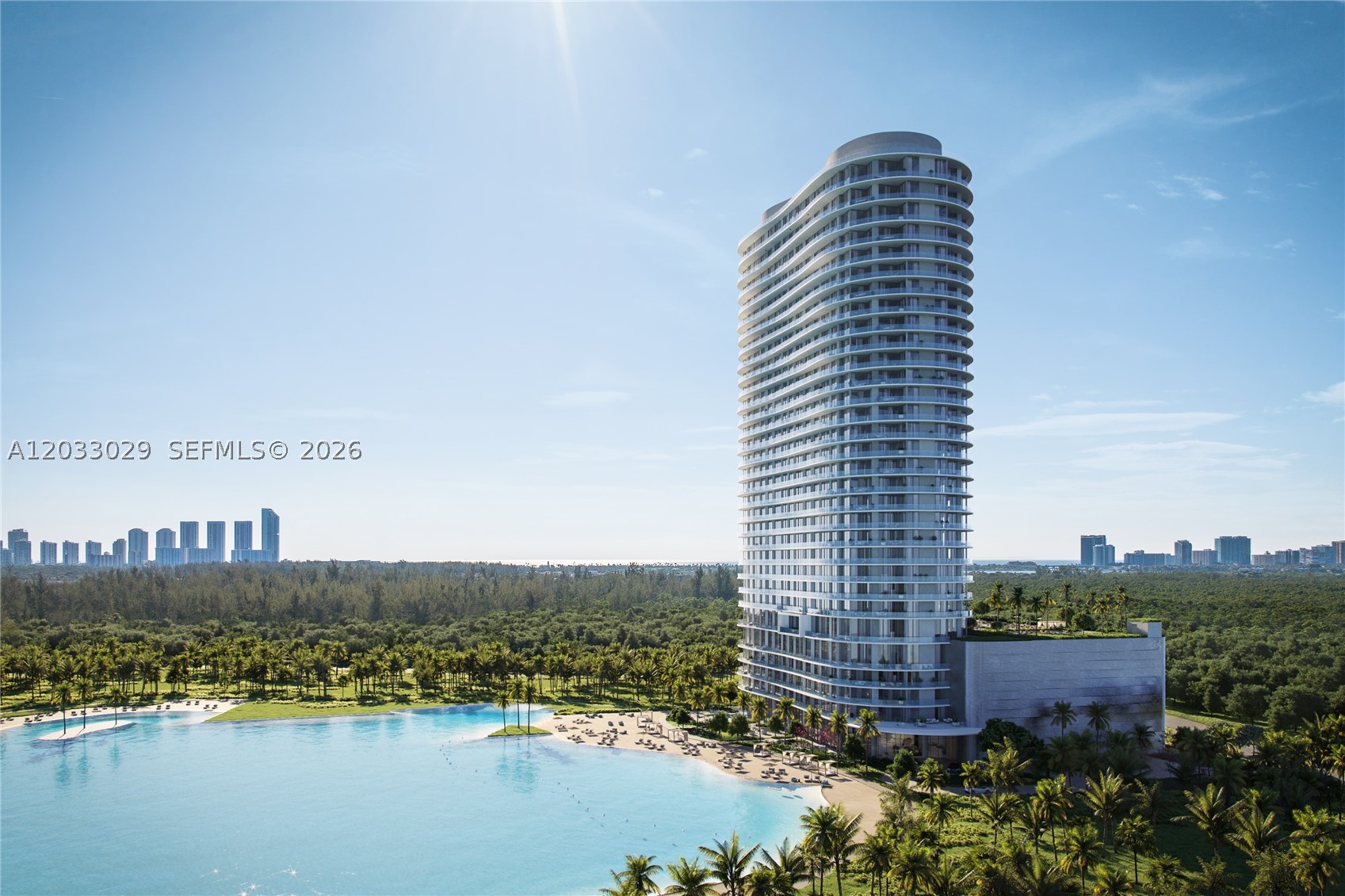 Spectacular brand-new 2-bedroom + den, 3-bath residence featuring a desirable split-floor plan and premium European ItalKraft kitchen cabinetry, complemented by top-of-the-line Sub-Zero and Wolf appliances. Enjoy breathtaking, serene Crystal Lagoon waterfront views from this exceptional home located in the highly anticipated One Park Tower by Turnberry.
Ideally situated just minutes from Bal Harbour, Aventura, and Sunny Isles Beach, this residence offers the perfect blend of luxury, privacy, and resort-style living. Residents will enjoy world-class, five-star amenities within One Park Tower, a true symbol of sophistication in the 184-acre SoLé Mia community.
Developed by the visionary team at Turnberry Development, this exclusive community is surrounded by nature, creating a peaceful paradise while remaining close to Miami’s finest shopping, dining, entertainment, and beaches.