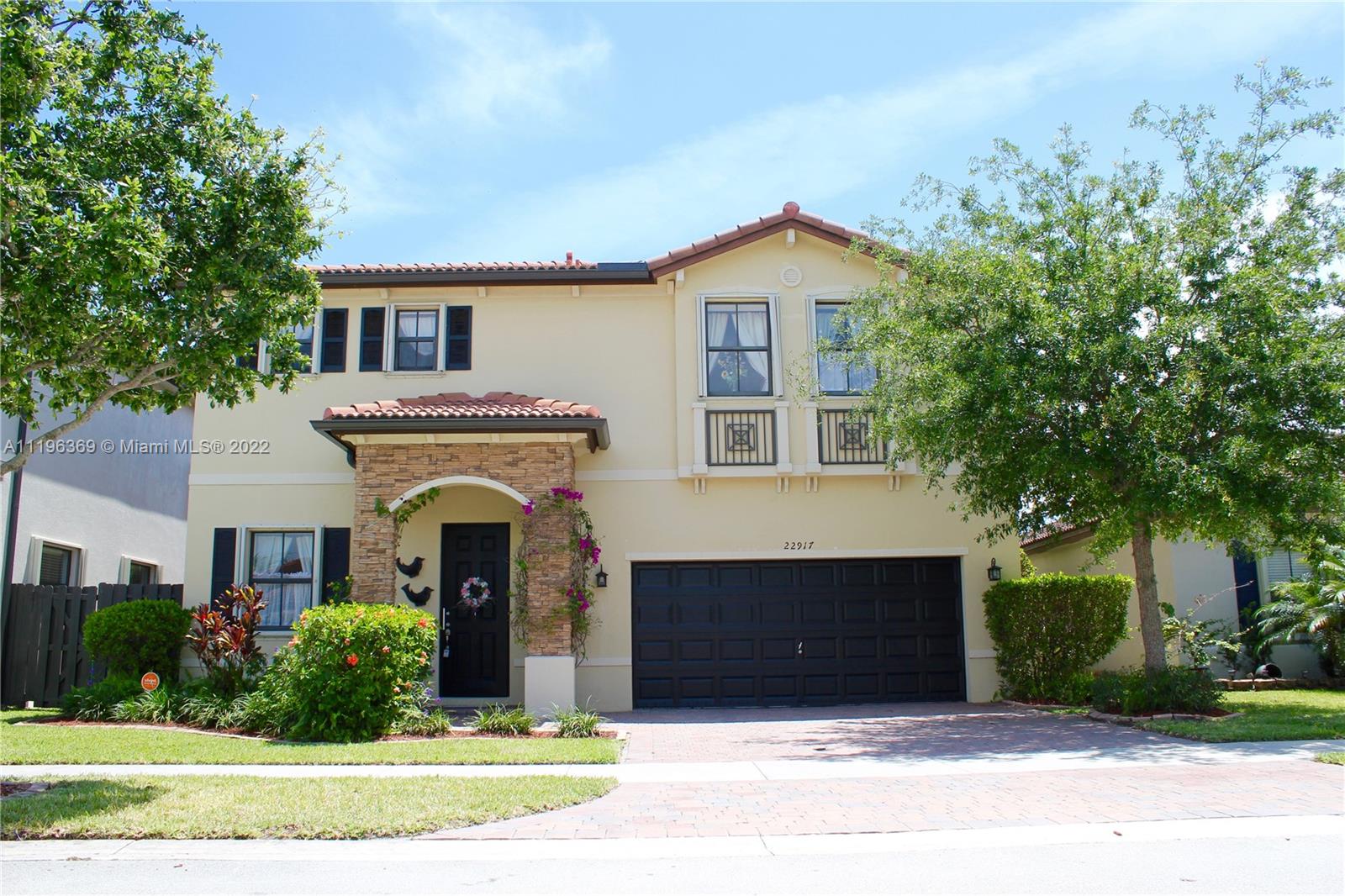 Beautiful 4 bedroom / 3 bath, 2 story home in the Enclave at Black Point Marina community. This lake view home has a spacious kitchen with a large peninsula counter, carpet throughout the home, wood floors in the kitchen and living/ family room. Tree-lined brick paver driveway leads to a 2-car garage. Spacious backyard with paved patio area, overlooking the lake. Close to the Florida Turnpike.