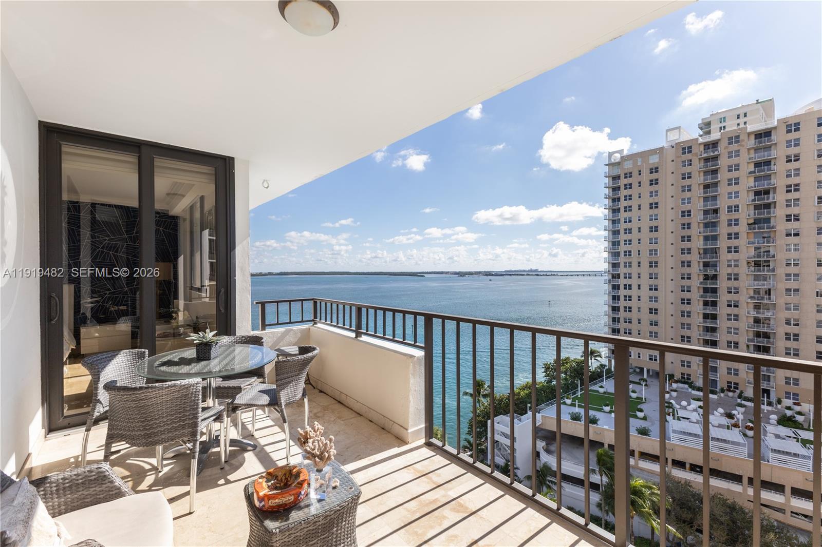 SELLER MOTIVATED. Beautifully renovated 2 bed / 2 bath in Brickell Key One, offering direct water + canal views and a spacious, comfortable balcony accessible from both bedrooms and the living room. Updated floors, bathrooms, and kitchen give the home a clean, modern feel. Enjoy great amenities including 24/7 security, concierge, valet, pool, gym, sauna, tennis, racquetball, kids’ playroom, and more. Living on Brickell Key means gated privacy with waterfront walking paths, parks, a market, and dining—while still being just a short walk to Brickell City Centre and top restaurants. A rare blend of island tranquility in the heart of the city. 1 small storage included.