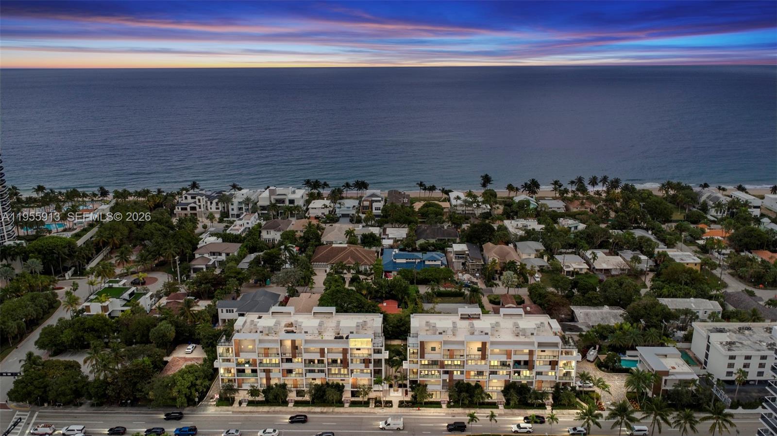 Remarkable two-story luxury residence in boutique building of only 24 apartments, built in 2021. Unit N101 is the largest corner floor plan, featuring elevator access to both levels, floor to ceiling impact windows this expansive residence sets a new standard for refined coastal living. An elegant gourmet kitchen offers Italian cabinetry, Sub-Zero & Wolf appliances, gas cooktop & wine cooler.  3 balconies and 1 oversized terrace equipped with summer kitchen is entertainer's dream. Split floor plan with 3 bedrooms on the second floor each with en-suite bath. Walk to the ocean, restaurants & grocery stores, or stay in and enjoy 2 story clubhouse with resort-style pool and fully equipped fitness center. Excellent location, you will be in the center of it all! Includes 2 assigned parking spaces and 1 storage unit.  This is a rare opportunity to own a truly standout residence in one of Fort Lauderdale’s most desirable beachside locations. Offered fully furnished.