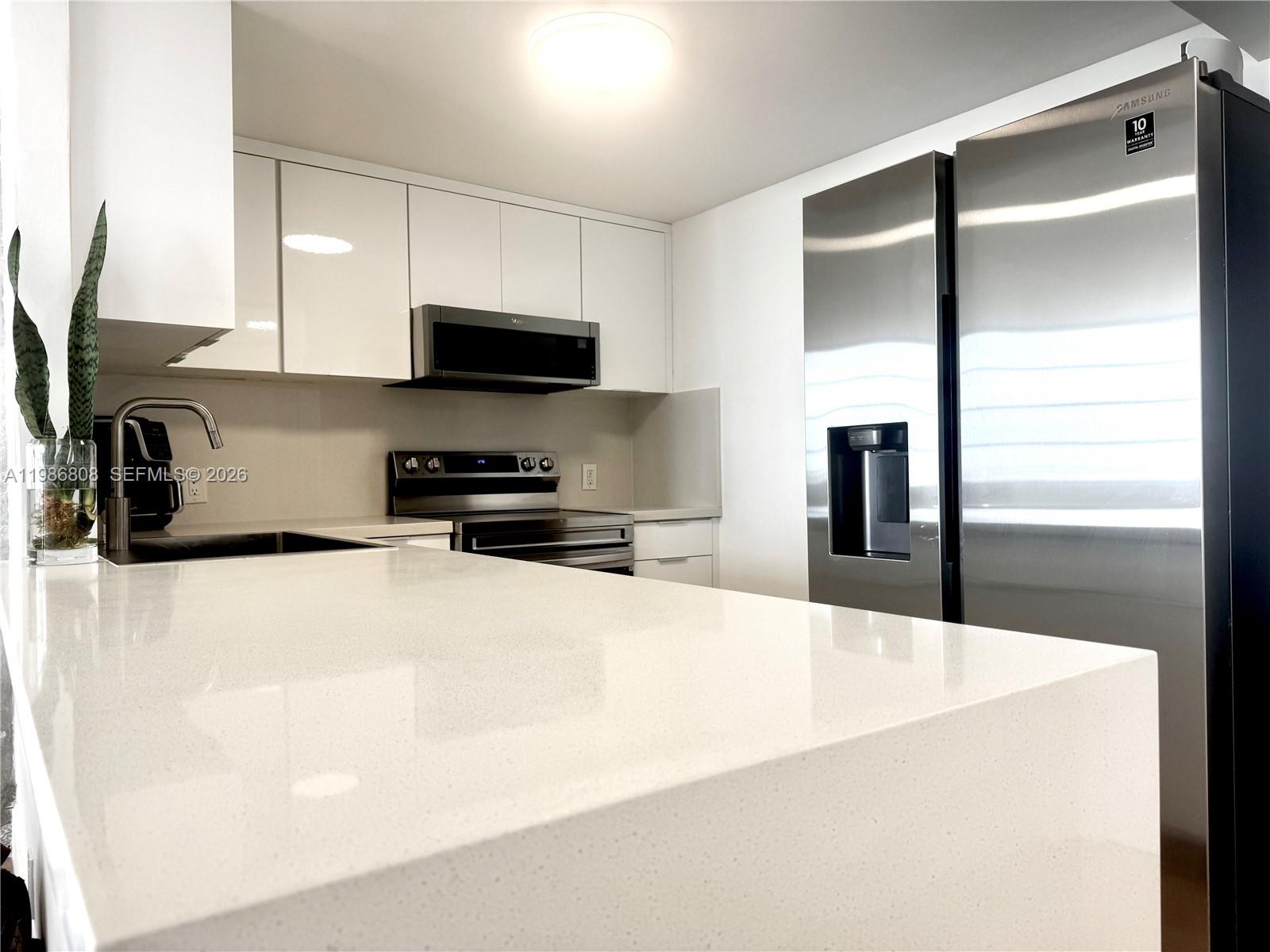 Fully Renovated 1 Bed 1.5 Bath in quiet and well maintained community. Community Pool, Gym, Library, 1 storage unit on the same floor included with the sale. Close to beautiful beaches of North Miami Beach and much more. Maintenance fee includes Water, Cable and internet. Rental allowed after 1st year of ownership.