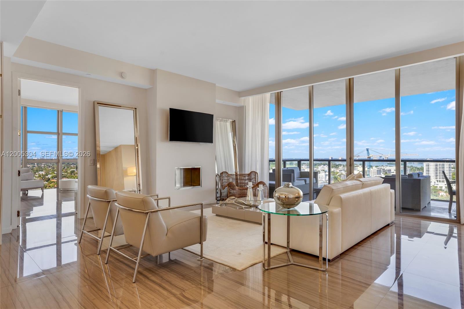 A true turn-key opportunity at the iconic St. Regis Bal Harbour now available for those looking for a first class lifestyle experience. This immaculate residence features 2 spacious bedrooms plus 2 & 1/2 baths. High floor-corner unit with stunning intracoastal/water & city views. Finest décor by Artefacto,top-of-the-line appliances and high end finishes throughout. Enjoy the exclusive 5 Stars 5 Diamonds resort amenities such as State of the Art Spa, Concierge- Butler, Pool & Beach service , 24 hours in-room dining and much more!
