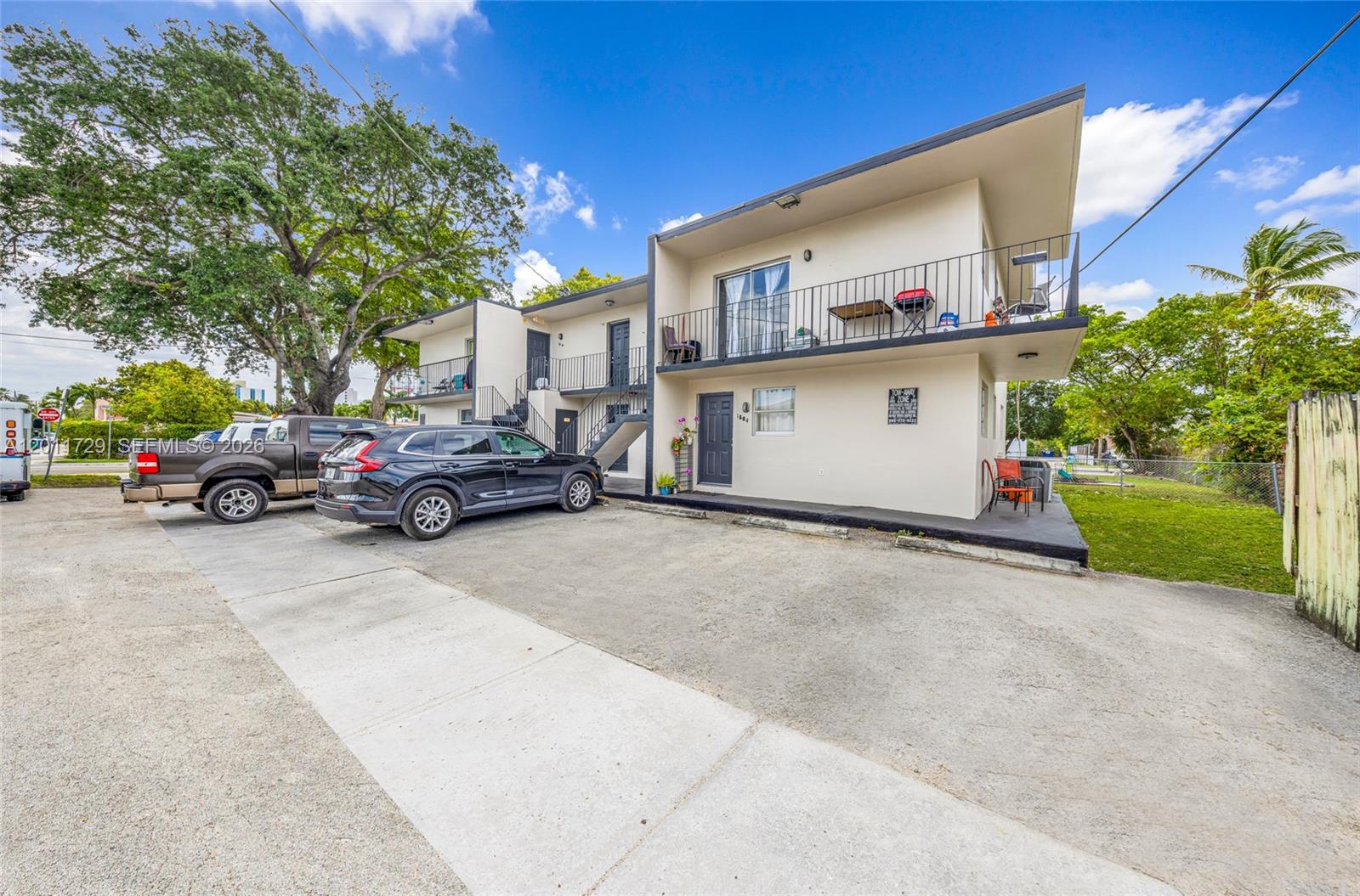 Rare opportunity to acquire a high-performing, income-generating 4-plex in the heart of Miami’s booming Allapattah neighborhood. Strategically located just blocks from the Miami Health District (Jackson Memorial/UM), this property is a turnkey "bunker" delivering a massive $12,650 in monthly gross income ($150k/year). The building features two large 3-bedroom/2-bathroom units and two spacious 2-bedroom/1-bathroom units of solid 1979 CBS construction on a generous 7,072-square-foot lot. What truly sets this asset apart is the unrivaled on-site parking: 12 dedicated spots provide a 3:1 ratio that is virtually non-existent for any multifamily property in the City of Miami, offering a significant competitive edge for tenant retention and future rent appreciation. With T4-R (Urban Centre Zone - Transition) zoning, the property offers long-term development density upside in a supply-constrained district fueled by the Health District workforce and the expanding Wynwood/Edgewater corridor. Whether you are looking for a stable 1031 exchange vehicle or a strategic land-bank with high-yield immediate returns, this Allapattah gem hits every mark. Do not disturb tenants.