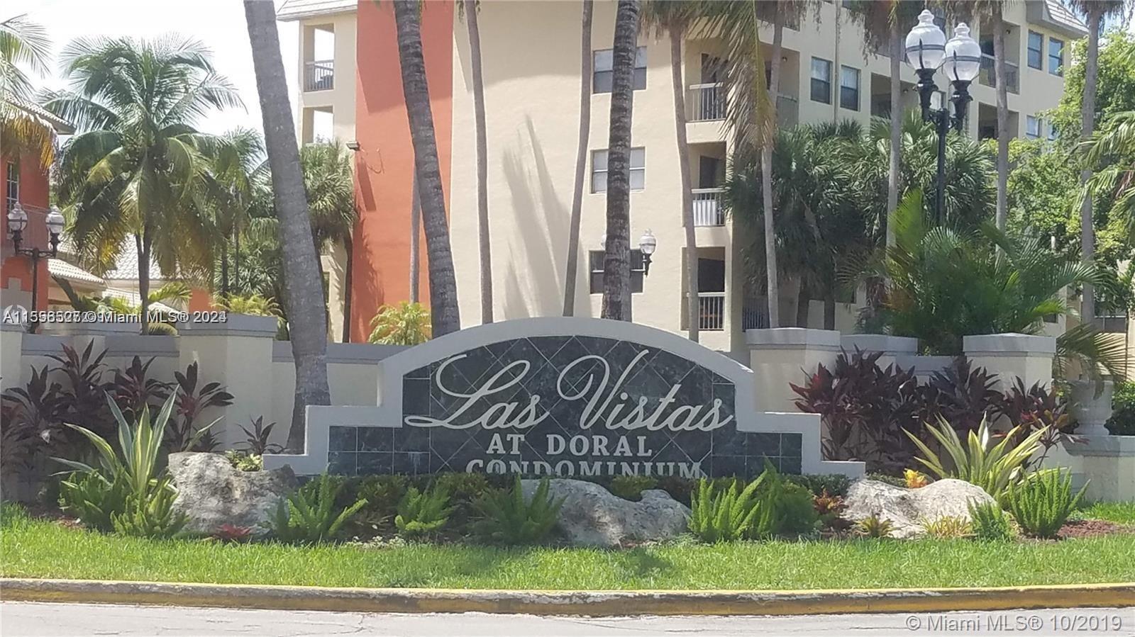 BEAUTIFUL LIKE NEW! 1 BEDROOM, 1 BATHROOM IN THE DORAL AREA, BALCONY, STAINLESS STEEL 
APPLIANCE AND STONE KITCHEN AND BATCH, SAMSUNG WASHER AND DRYER INSIDE THE UNIT,LAMINATED AND TILE FLOORS. COMMUNITY HAS 3 TENNIS COURT, JACUZZI, 4 POOLS...LOCATED CLOSED TO SCHOOLS, STORES, MAIN HWYS, DOWNTOWN DORAL, CITY PLACE AND MUCH MORE...Sold as is-NO CONTINGENT TO APPRAISAL. CONDO HAS NO RESERVES. NO FHA. Condo Docs/Rules & Regulations visit:  ELECTRICAL INSPECCION 30YRS DONE! MUST SEE! BRING YOUR OFFER!