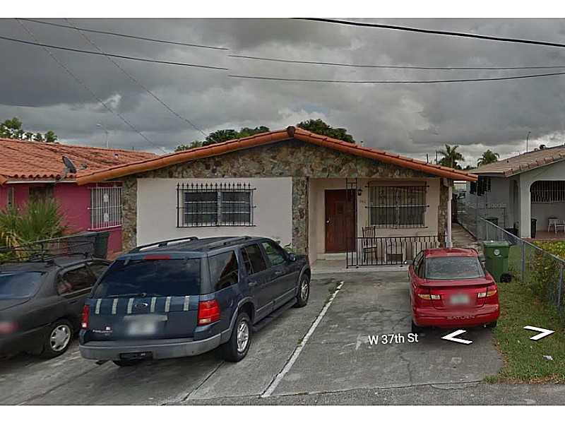 Property sold AS IS. Great 3/2 with an updated kitchen in highly sought after area of Hialeah.  In great condition, just needs a little paint. Has great rental potential. Investor or owner.  Has room for three to four cars in the front of the house.  Ther e is a large backyard with a small structure that needs to be legalized or removed.