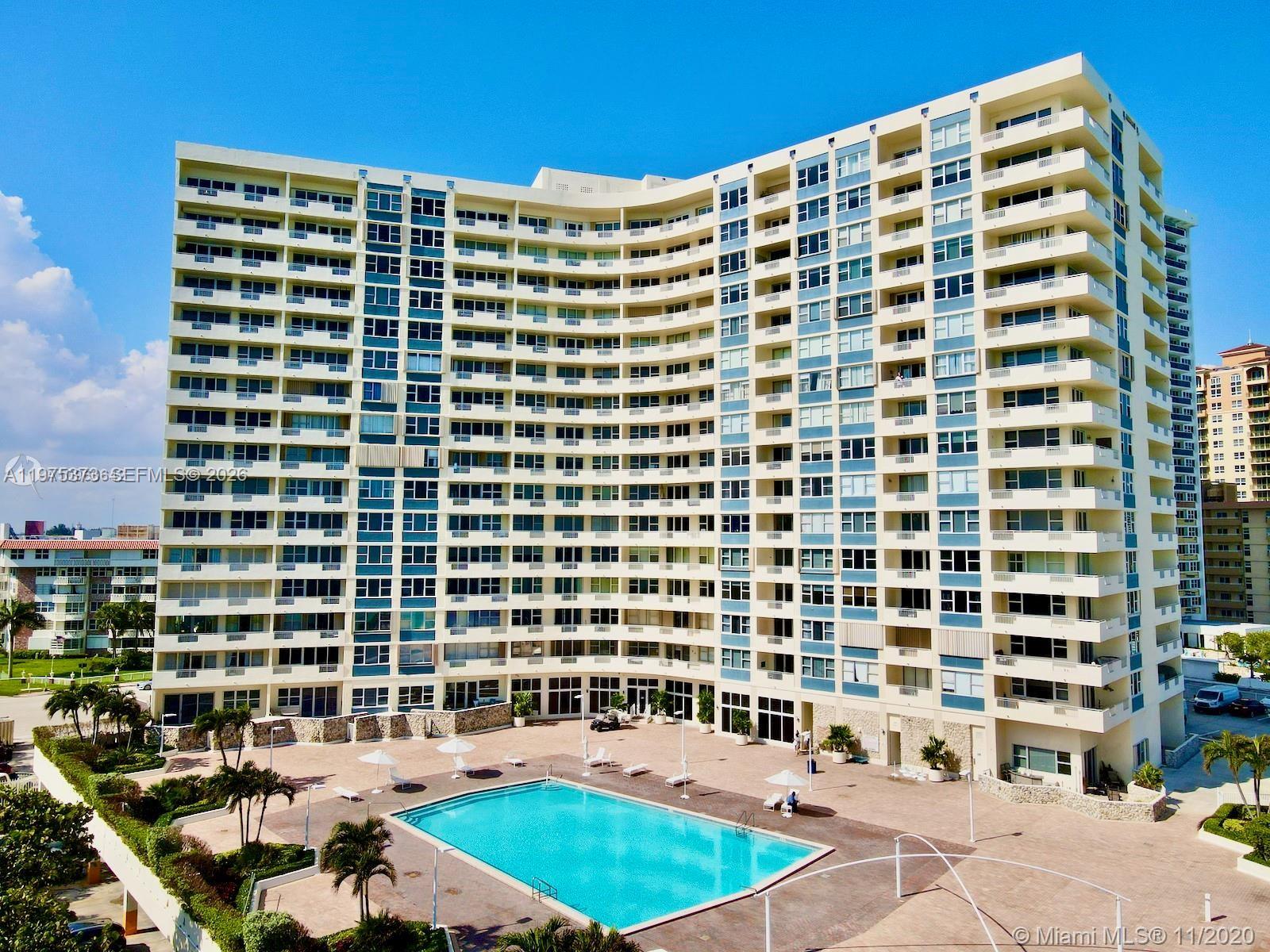 AMAZING Corner Oceanfront residence at Parker Dorado! Enjoy direct Atlantic Ocean views from this oversized, light-filled unit featuring a rare 3rd Bedroom/office/den. Spacious layout with tile floors, Complete impact windows and sliding door and large private balcony — newly completed as part of the building’s full renovation.  All building floor hallways remodeled. The building is undergoing a complete modernization, adding long-term value and peace of mind. Unit includes  EXCLUSIVE private Washer & Dryer inside ! Ample closet space, and 1 assigned garage parking space. Resort-style amenities with beachfront heated pool, fitness center, sauna, billiards, library & direct beach access with beach service included ! . Prime location near shopping, dining, Gulfstream & major airports. An amazing opportunity that won't last ! Maintenance includes: A/C, Water, Hot Water, Cable, Wi-Fi and beach service !  Will be worth $$$ after renovations are completed. !  Take advantage NOW !!!