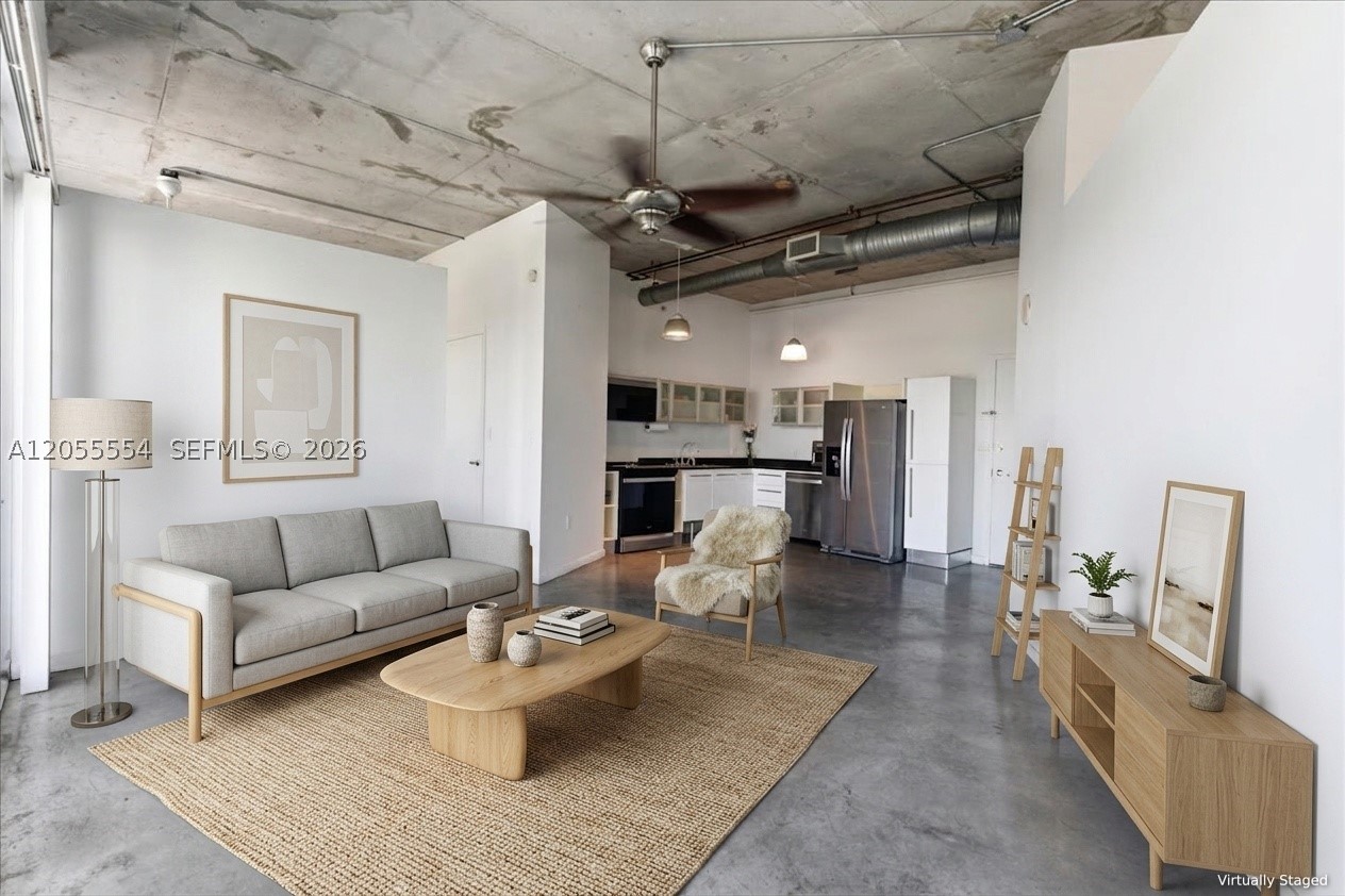 Enjoy Miami River views and convenient access to Downtown Miami / Brickell from this spacious 2-bedroom, 2-bath residence at Neo Lofts. The open loft-style layout features high ceilings, plenty of natural light, a split-bedroom floor plan, and a private balcony with views of the Miami River and city skyline. Neo Lofts offers a distinctive industrial design and a full selection of amenities, including a waterfront pool, fitness center, tennis courts, business center, entertainment lounge, and dog park, private garden with BBQ area and a restaurant located directly downstairs adds everyday convenience. Ideally positioned near Brickell and Downtown Miami, with convenient access to dining, shopping, entertainment, and major roadways.