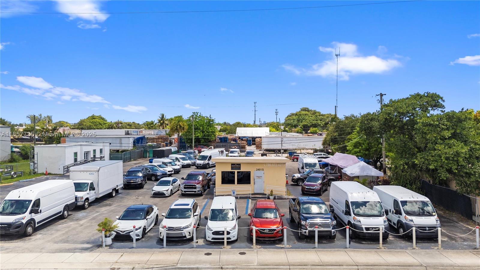 Used and New Car Dealership. Tenant-occupied lease expires on May 1, 2026, and the tenant is willing to extend it or vacate for owner use. The property features a Net Operating Income (NOI) of $144,441, a Cap Rate of 6.88%, and 100% occupancy — ideal for an investor or owner-user. The property features an 18,000 sq. ft. lot with a 360 sq. ft. office. Room for 50+ vehicles with excellent in/out circulation. Prime street frontage with high-traffic exposure on State Road 7, just minutes from I-95, Florida’s Turnpike, and the Hollywood–Pembroke Pines corridor. Approved New and Used auto sales.