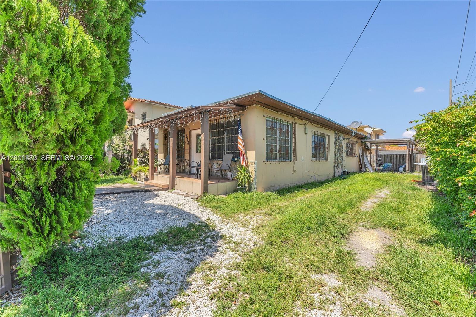 Investor Opportunity & First-Time Homebuyer Gem!

Charming 2-bedroom, 1-bath home situated on a desirable corner lot in Central Miami, just minutes from the airport and Coral Gables. Surrounded by growth and development, this property presents a unique opportunity for both end-users and investors.

Development Potential:
Adjacent to a multifamily property, making this an ideal opportunity to explore future development or expansion possibilities (buyer to verify zoning and use).

Property Highlights:

Prime corner lot with added privacy and flexibility
Centrally located near major highways, shopping, and Miami International Airport
A/C (2022) and Roof (2018)
Strong area values with nearby properties selling for $600K+- $1.M

Important:
All information provided is deemed reliable but not guaranteed. Buyer and buyer’s agent are responsible for verifying all details, including zoning, development potential, and property condition. Seller and listing agent are not responsible for any errors, omissions, or inaccuracies.

Price is firm. Submit your offers today!