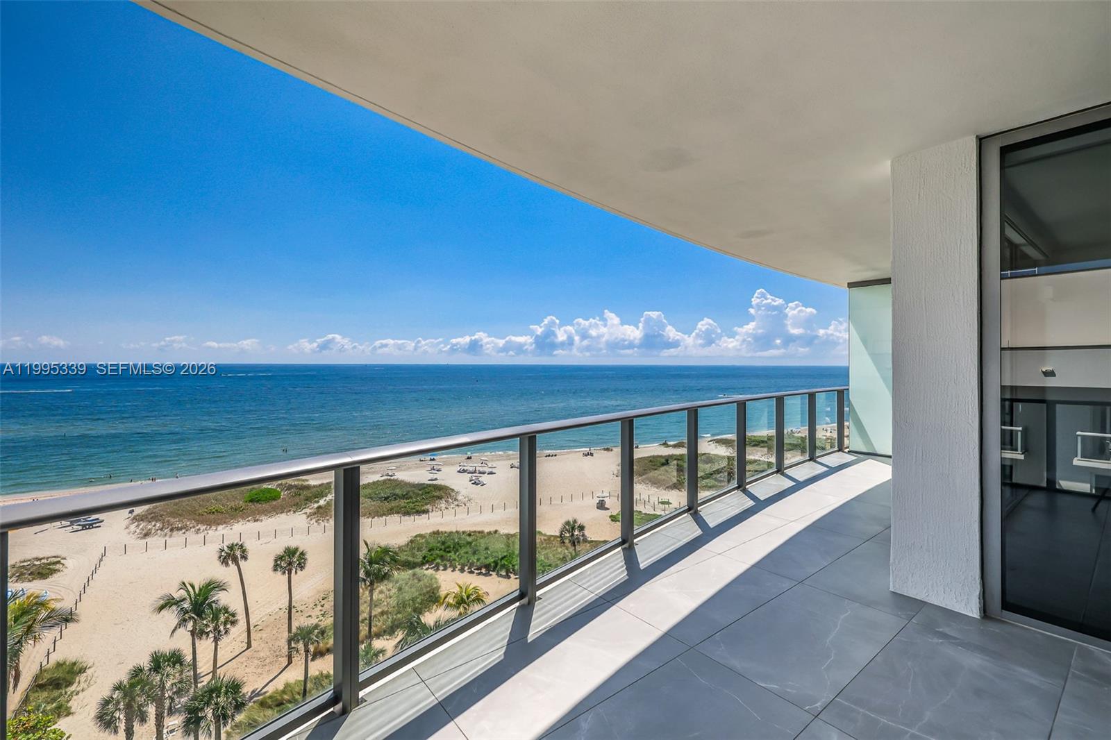 Beautiful flow-through residence at Solemar offering direct ocean and Intracoastal views from sunrise to sunset. This 3 bedroom, 3.5 bath plus den layout lives like a 4 bedroom with spacious interiors, floor-to-ceiling glass, and expansive terraces on both sides. Private elevator entry opens to a bright, open floor plan with a modern chef’s kitchen, Wolf and Subzero appliances, Italkraft cabinetry, and sleek contemporary finishes throughout. Enjoy resort-style amenities including two pools, beach and pool service, fitness center, spa, club room, wine lounge, summer kitchens, and full-service concierge and valet. Prime beachfront location close to dining and shopping. Move-in ready.