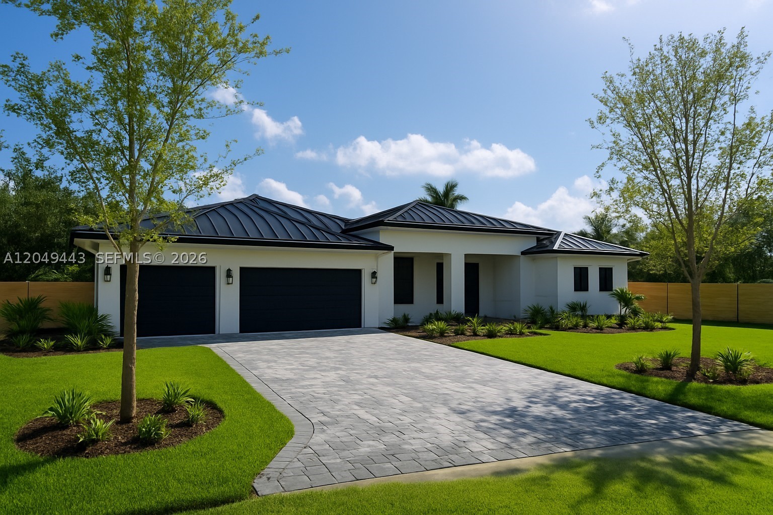 Coming Soon Permit-Ready Pre-Construction one story home!  This beautiful residence boasts 5 bedrooms, 4 baths, and a 3-car garage and sits on 1.45 acres of land.  Enjoy an open floor plan featuring a split bedroom layout, an oversized living area, and a seamless flow between the dining room, kitchen, family room and living room.  Key features include: impact windows and doors throughout, 10 foot ceilings, 8-foot interior doors, durable metal roofing, elegant porcelain flooring and a gourmet quartz kitchen with a large island perfect for entertaining.  Plus, unwind in youur backyard oasis with a 18X 36 saltwater pool and expansive decking!  Estimated completion 6-7 months from start date.  Permit is ready at the county.  Don't miss this incredible opportunity!