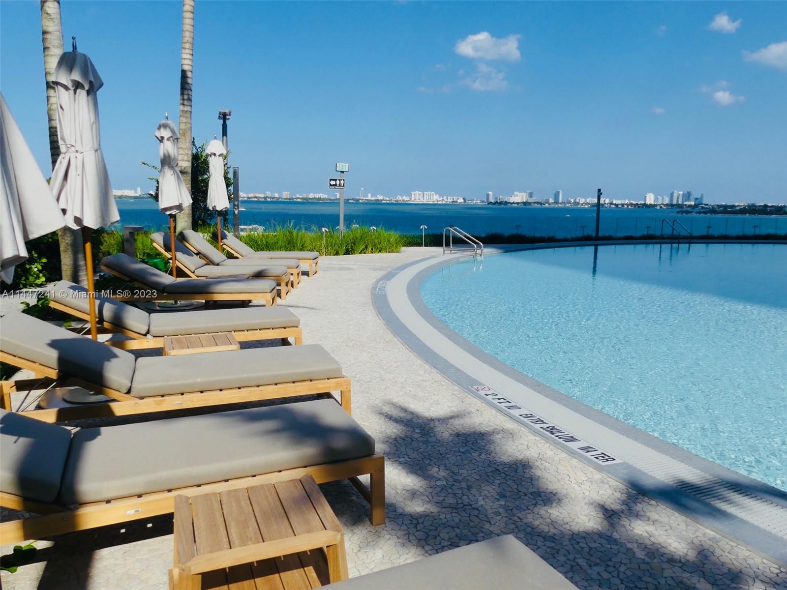 Gorgeous 2 Bed / 3 Baths unit in the prestigious Paraiso Bay Condo in Edgewater! Breathtaking unobstructed Bay and Skyline views. Includes closets and blinds! Includes top of the line amenities such as heated pool, full spa with sauna and hot tub, billiard room, library, children playroom, fitness center, Tennis courts, bowling alley and more.