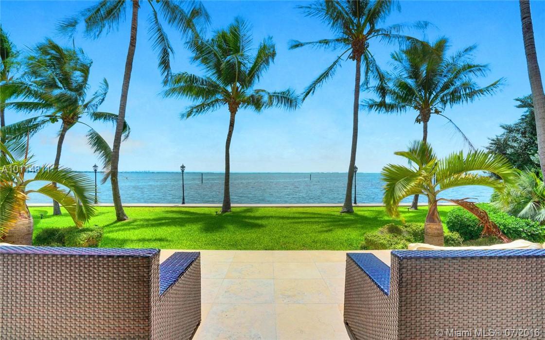 Stunning Bayfront 8BD/8BA, 14K+ sq ft home on 42K+ sq ft lot with 200ft+ of protected dockage on canal plus 220ft Bay front. Spectacular view of all of Miami skyline. Dockage for up to 65ft boat & multiple smaller boats. Main house features 6 BD/6.5BA + detached guest house w/ 2BD/2BA. Gazebo at the pool w/2BA. Truly a gem in the heart of Coconut Grove & a hidden gem in all of Miami on the water. Completely renovated in 2009, this paradise includes a wine cellar,chef's kitchen,gym,5 car garage &more!