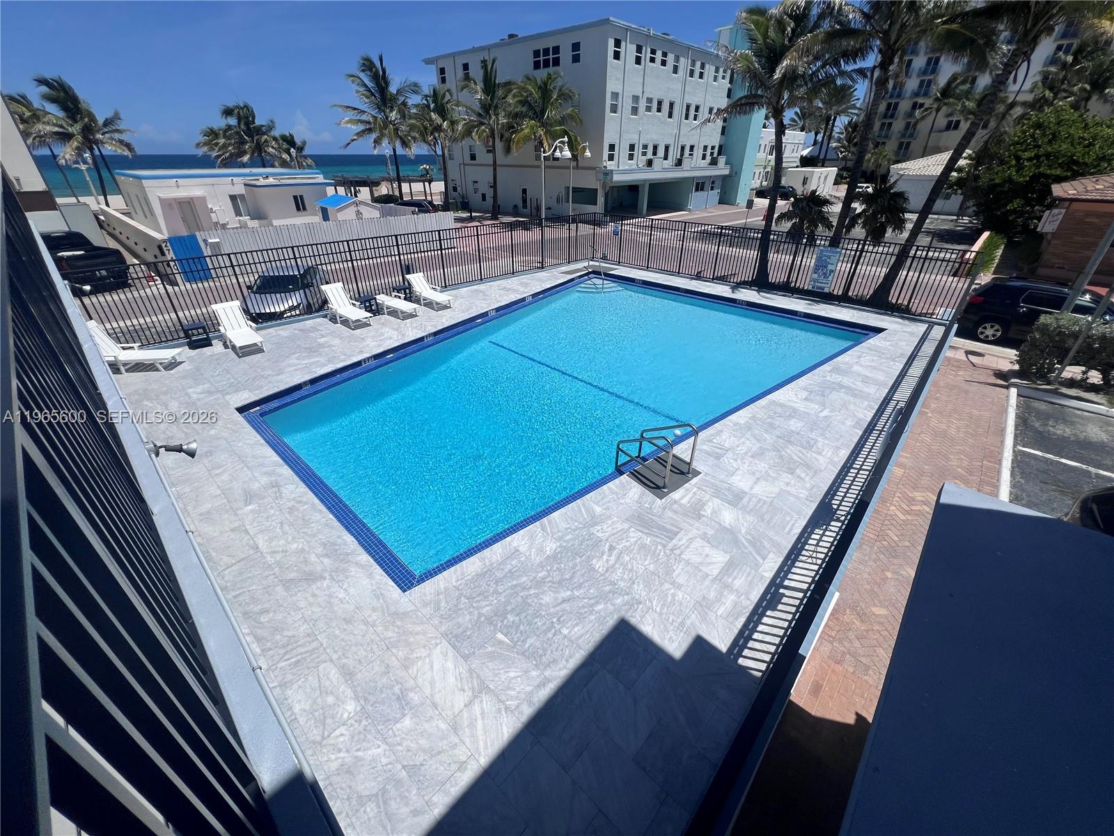 Prime Hollywood Beach Studio – No Rental Restrictions! Location, location, location! This beautifully updated studio condo is perfectly positioned one block from the beach—making it the ideal vacation home or high-income investment property. You can maximize your returns by renting it daily, weekly, or monthly! This fully renovated building offers resort-style amenities, including a sparkling pool and sundeck with breathtaking ocean views. Inside, the studio is completely move-in ready with a newer AC system, modern furnishings, and stylish finishes. A hassle-free investment in an unbeatable location. Whether you're an investor looking for a turn-key rental or a beach lover seeking the perfect getaway, this opportunity won’t last long!