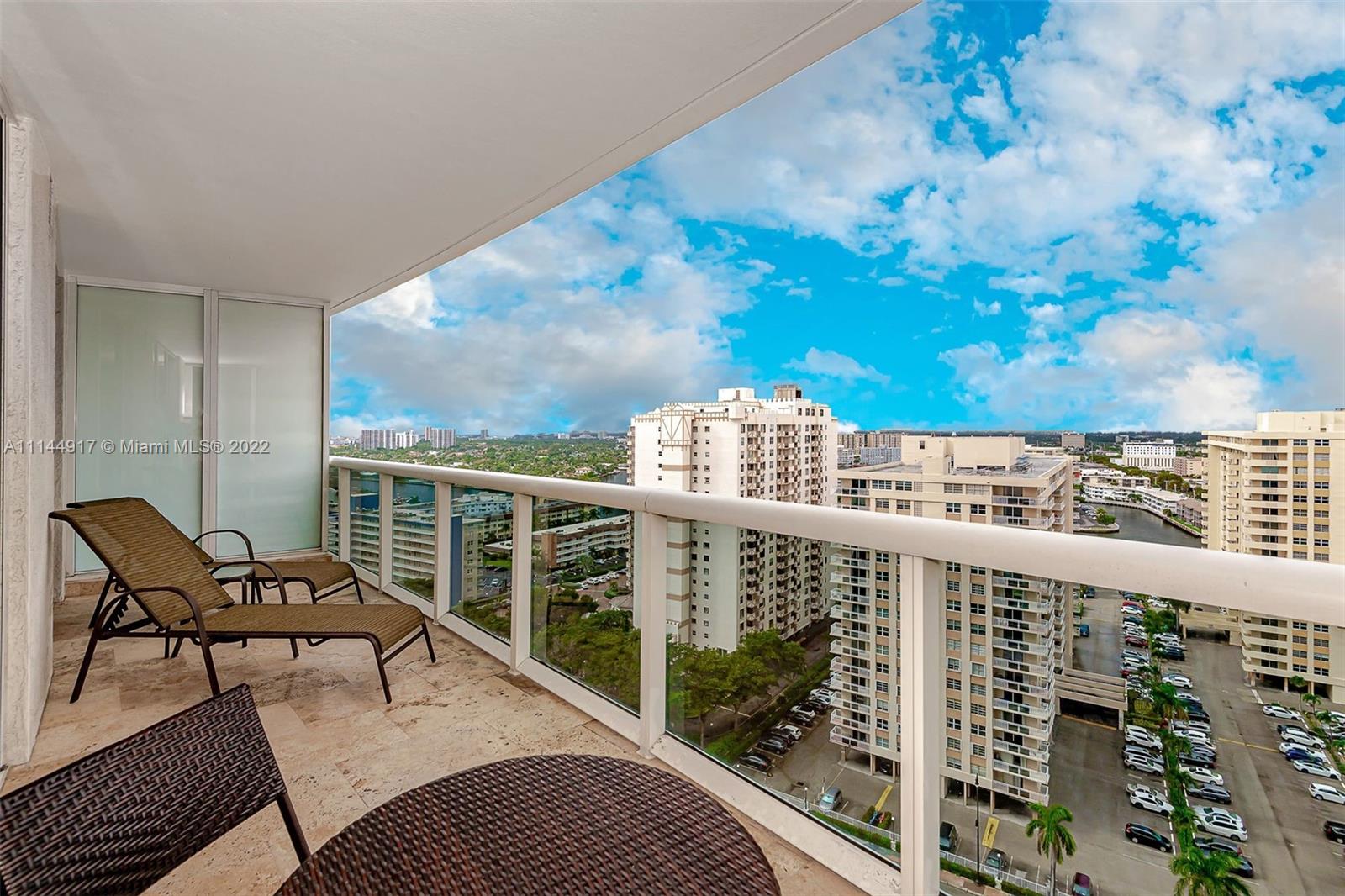 Amazing intracoastal and city views with breathtaking sunsets highly sought 1,571 sq. ft. unit, with 175+ sq. ft. balcony overlooking the intercoastal - a true sunset lovers dream.  2 Bedroom plus Den with 3 bathrooms.  Step inside this well maintained unit. Brand new 2 week old Air Condition , marble floors throughout unit. Beach Club features 5 star luxury resort lifestyle amenities with infinity pools, spa, fitness center overlooking the ocean, 24/7 concierge, restaurant, and beach service. 1 assigned parking space D-76 , 1 complimentary valet parking and storage space. Conveniently located on Ocean Drive midway to Ft Lauderdale and Miami airports, Aventura Mall and Gulfstream Racetrack. Furniture is negotiable. Easy to show.