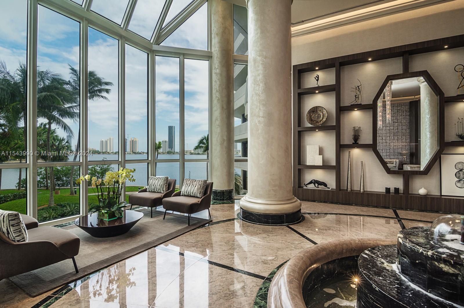 IMAGINE LIVING ON A CRUISE SHIP!  THIS WATERSUITE LOCATED ON THE 3RD FLOOR DIRECTLY OVERLOOKS THE INTRACOASTAL WITH FLOOR TO CEILING WINDOWS AND A SPACIOUS BALCONY FOR RELAXING.  2 BEDROOMS, 2& 1/2  BATHS + DEN, HIGH CEILINGS, MARBLE FLOORS IN LIVING AREA AND PORCELAIN IN THE BEDROOMS.LIVE IN PRESTIGIOUS WILLIAMS ISLAND WITH FULL AMENITIES:  15 TENNIS COURTS, 4 PICKLE BALL COURTS, 3 RESTAURANTS, STATE OF THE ART SPA, MARINA, WALK/JOG PATH, KIDS PLAYGROUND, COURTESY BUS, WALK TO HOUSES OF WORSHIP AND SO MUCH MORE....