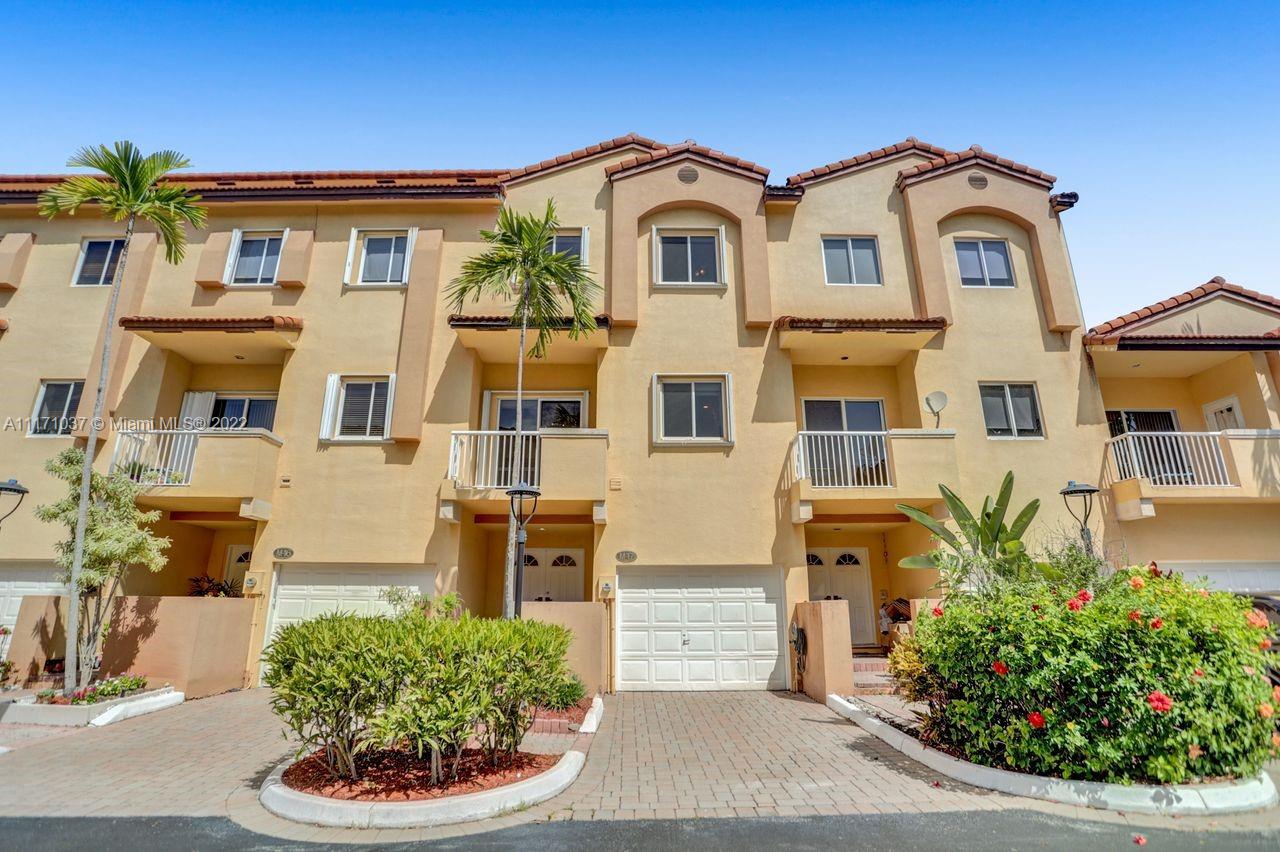 Beautiful tri-level townhouse located in the exclusive Marina Cove in Aventura. 4 Bed & 3.5 bath & 2700 sqft.The 1st floor features one of the bedrooms with a remodeled full bath, a den, access to the garage and the amazing patio w/plenty of space for entertaining. The 2nd floor presents an upgraded kitchen which includes top-of-the-line appliances, side by side w/d, dual oven, large sink, plenty of storage, and a lovely backsplash. The spacious & inviting living room area has plenty of light and the balcony overlooks the canal. One of the A/C's 2021. The large main bedroom on the 3rd floor includes walking closet & closet cabinets, remodeled bathroom, sound proof windows. Hurricane shutters & high ceilings. Close to the Aventura Mall, Sunny Isles Beach, schools, airports, shopping options