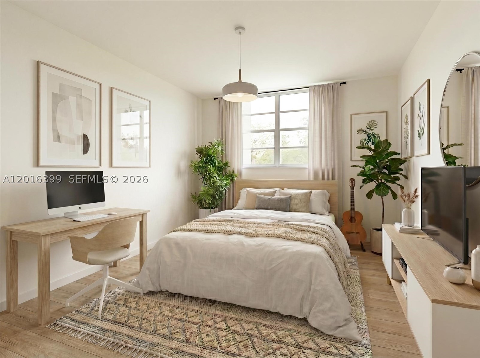 : Perfect for first-time buyers. The building qualifies for a 5% down payment with our preferred lender. Beautifully updated 2-bedroom, 2-bath residence in El Conquistador South offering spacious living in the heart of Kendall. This remodeled unit features a modern kitchen with custom white cabinetry, quartz-style countertops, stainless steel appliances, designer backsplash details, and elegant ambient lighting throughout. Enjoy expansive living and dining areas with contemporary flooring, textured accent walls, abundant natural light, and a private screened balcony surrounded by greenery. The spacious layout offers comfortable bedrooms, generous storage, and a warm modern feel throughout the home. Located in a well-established community with Pool, Tennis Courts and basketball courts known for its mature landscaping and peaceful residential atmosphere, just minutes from shopping, dining, parks, and major highways.