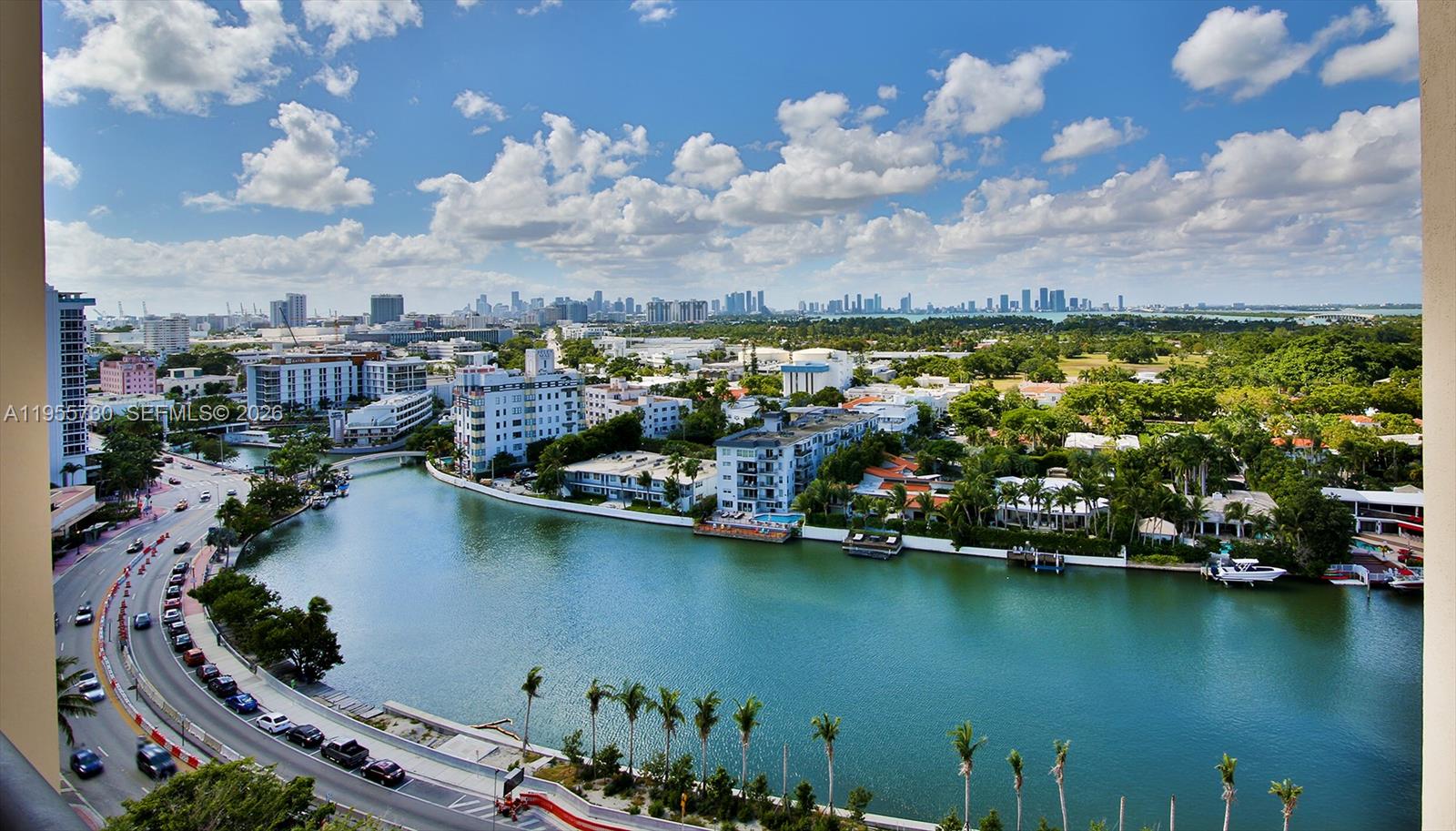 JUSR REDUCED: GREAT INTRACOASTAL VIEWS FROM CLUB ATLANTIS CONDO: Fully furnished one bedroom, with white tile floors, open kitchen, oversized living/dining and bedroom which both open to large balcony. 2 full bathrooms, lots of closet space and great views of the intracoastal canal and city. Club Atlantis Condo offers olympic sized pool, gym, sauna, concierge, valet, 24 hrs security. Great location between the 1-Hotel and The Edition: walk to Lincoln Road and best restaurants. Great Investment Opportunity. Rented for $3,500/m until 05/12/26. Call today!