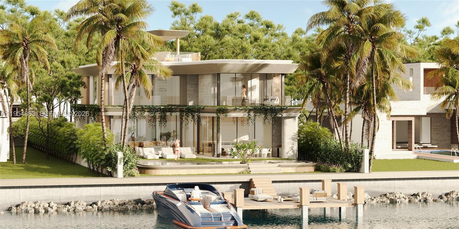 This rare architectural masterpiece by DOMO Architecture is set for completion in April 2026 (updated January 2026) Set on a 10,500-square-foot lot with 60 feet of prime water frontage, the property delivers spectacular downtown views and breathtaking sunsets.  The property boasts  6 bedrooms, 6 full and 2 half bathrooms, and 5,750 square feet under AC. The home is a fully automated smart residence, offering effortless control of lighting, climate, audio, security, and window treatments at the touch of a button and includes a 500 square foot garage , a 500 square foot private dock, and a covered rooftop terrace with unbeatable views. 

Located within the prestigious, guard-gated Hibiscus Island / Palm Island community, residents benefit from 24-hour security provided by the Miami Beach Police. The island lifestyle includes tennis courts, basketball courts, a children’s playground, and expansive green spaces, creating a true neighborhood feel.

Perfectly positioned between South Beach, Downtown Miami, Design District, Coconut Grove and Bal Harbour Shops, this home offers immediate access to world-class dining, luxury shopping, culture, nightlife, and beaches. Located on the MacArthur Causeway, direct access to i95 provides expedited travel all around the city avoiding many high traffic areas. 

For inquiries and showings text or call listing agent.